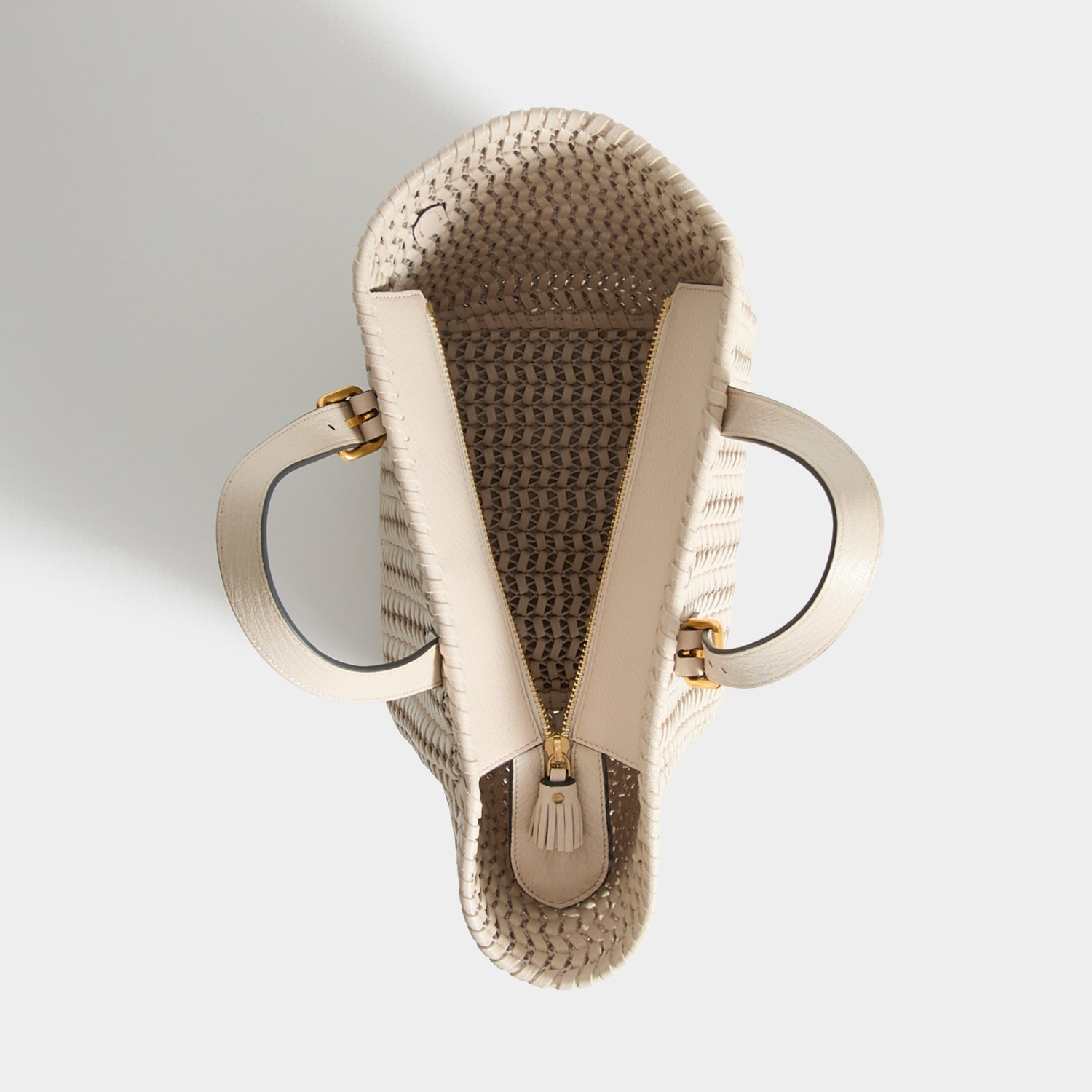 Neeson Small Square Tote -

          
            Capra Leather in Chalk -
          

          Anya Hindmarch UK
