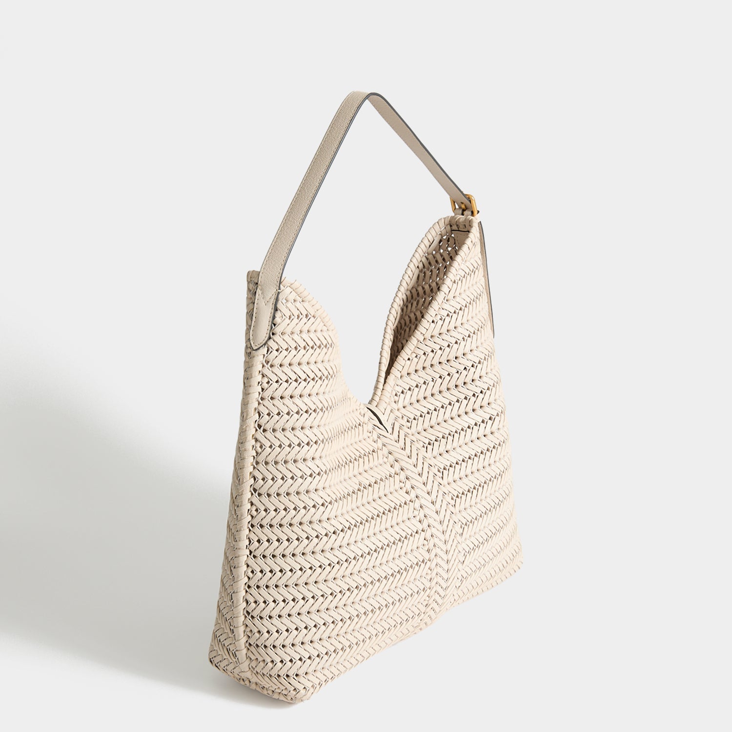 Neeson Tassel Hobo Bag -

          
            Capra Leather in Chalk -
          

          Anya Hindmarch UK
