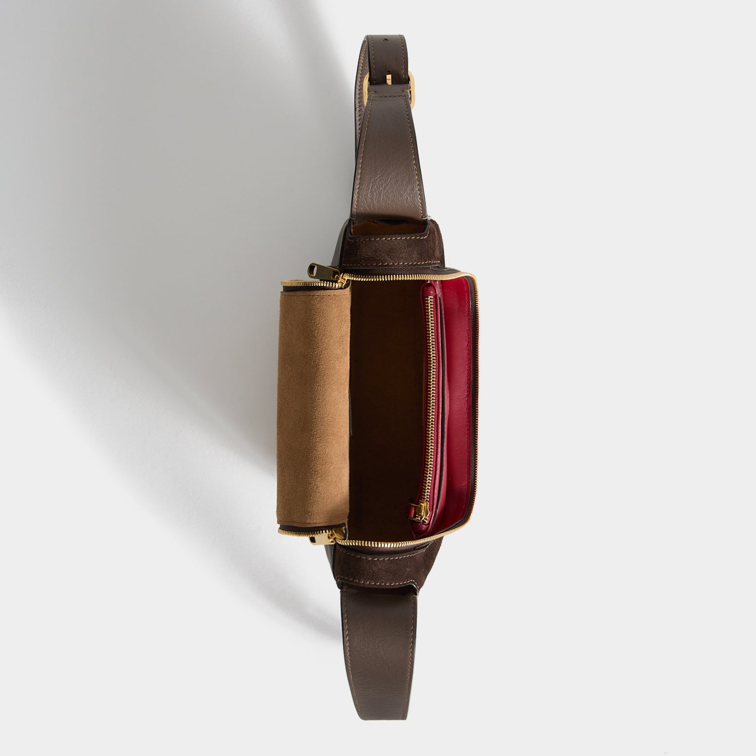 Vere Cross-body -

          
            Suede/Calf Leather in Truffle -
          

          Anya Hindmarch UK
