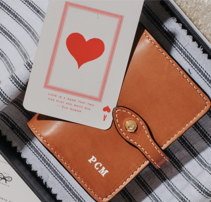 Deck Of Cards and Case -

          
            Leather in Tan -
          

          Anya Hindmarch UK
