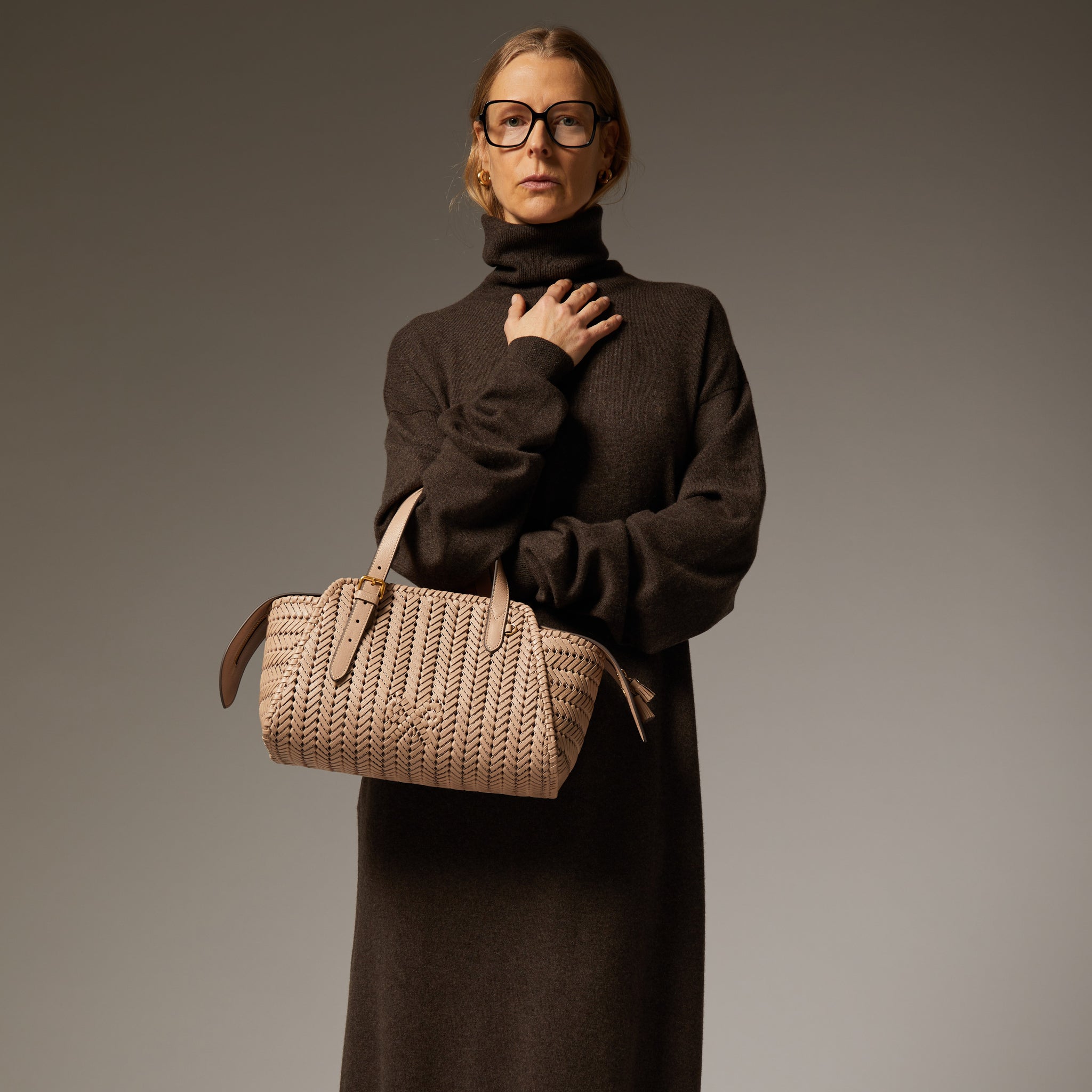 Neeson Zip Top Bag -

                  
                    Capra Leather in Light Nude -
                  

                  Anya Hindmarch UK
