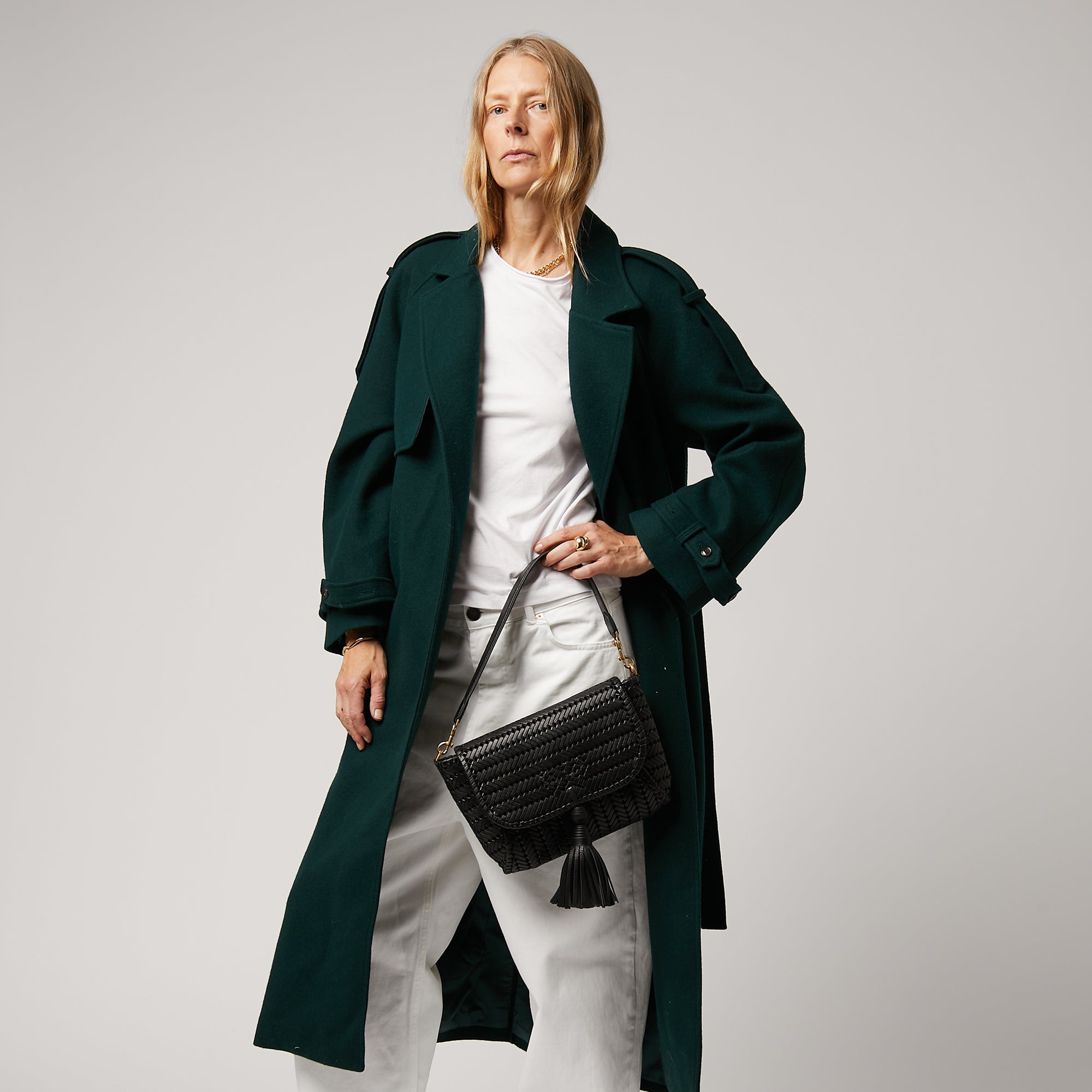 Neeson Tassel Shoulder Bag -

                  
                    Capra Leather in Black -
                  

                  Anya Hindmarch UK
