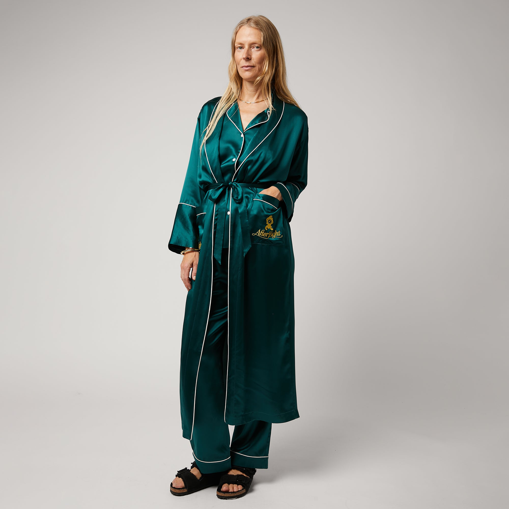 Anya Brands After Eight Robe -

                  
                    Silk in Dark Holly -
                  

                  Anya Hindmarch UK
