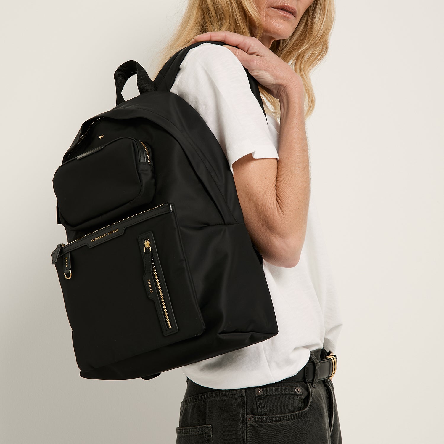 Multi Pocket Backpack -

          
            Regenerated ECONYL® in Black -
          

          Anya Hindmarch UK
