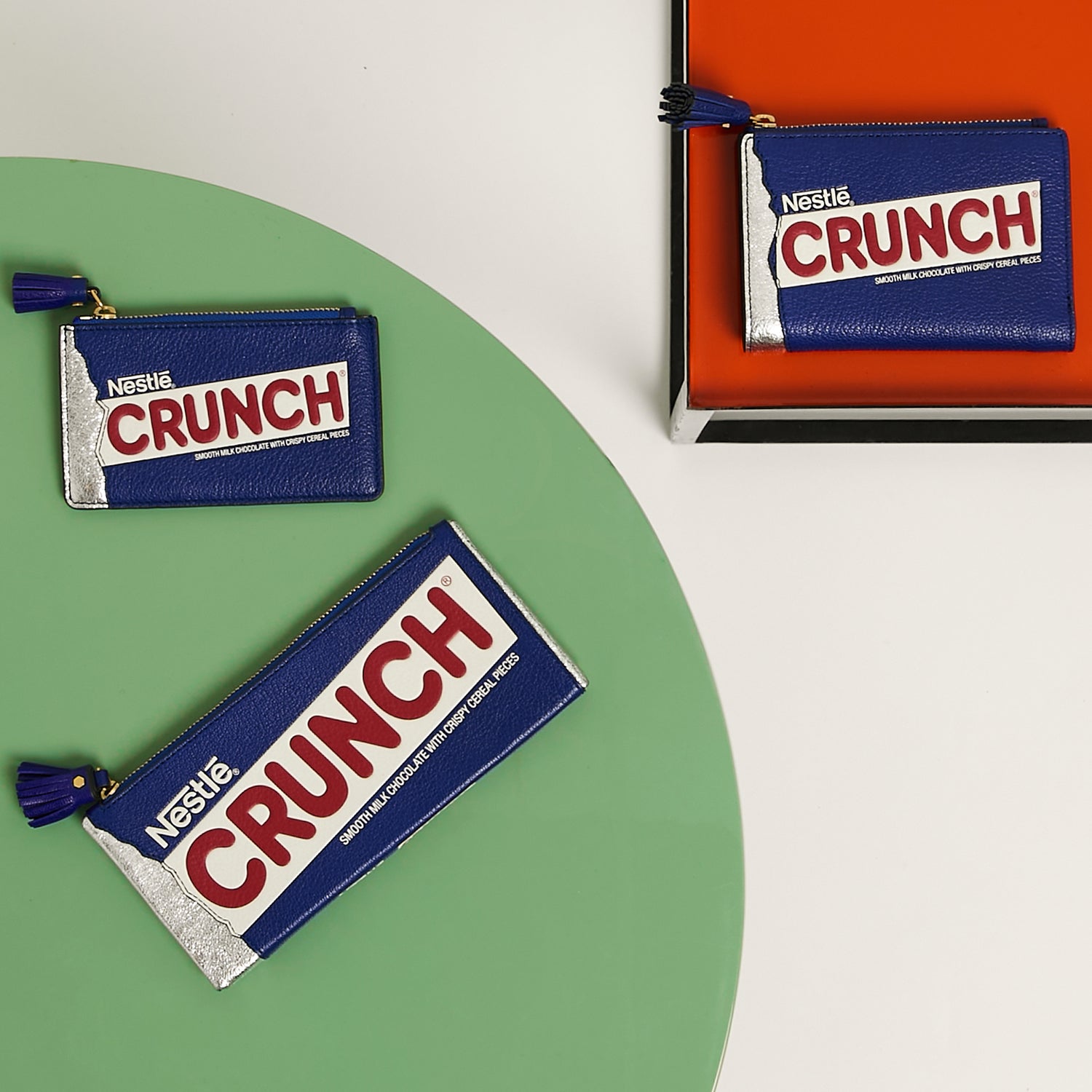 Anya Brands Crunch Zip Card Case -

                  
                    Capra Leather in Metallic Dark Blue -
                  

                  Anya Hindmarch UK
