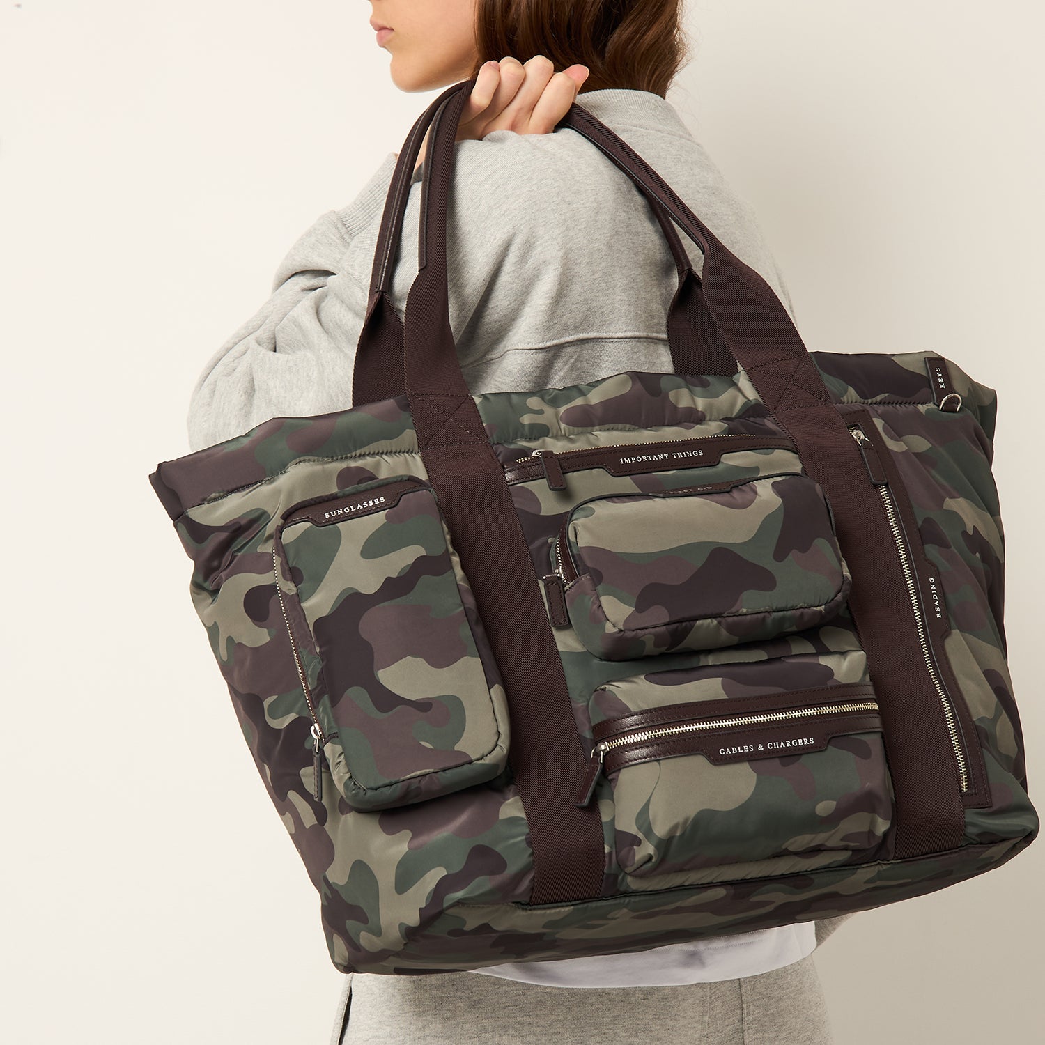Camouflage Travel Tote -

          
            Nylon in Camouflage -
          

          Anya Hindmarch UK
