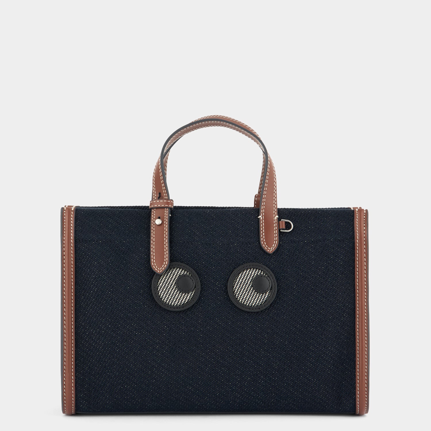 Mini E/W Eyes Tote -

          
            Cotton Drill in Navy -
          

          Anya Hindmarch UK
