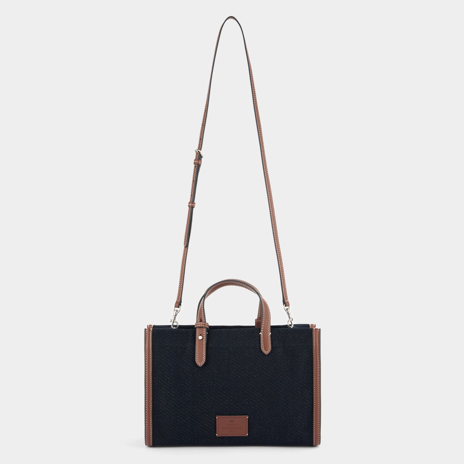Mini E/W Eyes Tote -

          
            Cotton Drill in Navy -
          

          Anya Hindmarch UK
