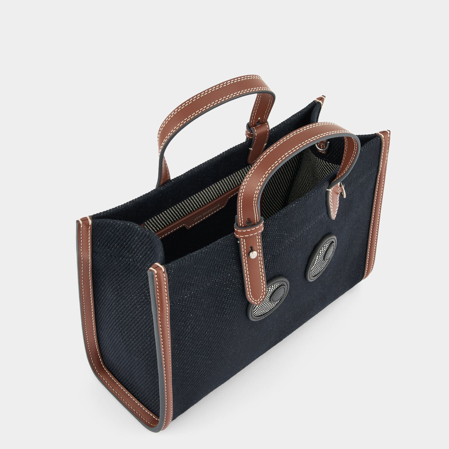 Mini E/W Eyes Tote -

          
            Cotton Drill in Navy -
          

          Anya Hindmarch UK
