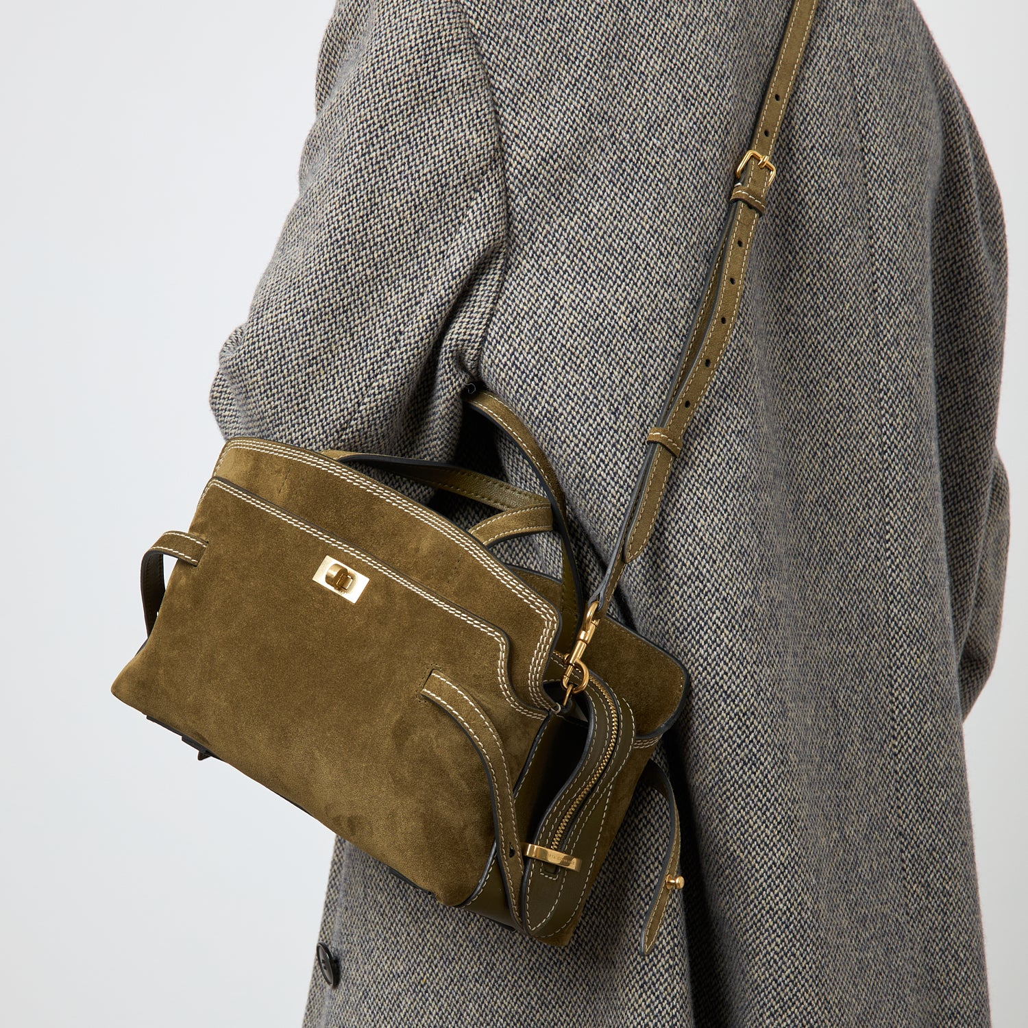 Wilson Stitch Cross-body -

          
            Suede in Bonsai Green -
          

          Anya Hindmarch UK
