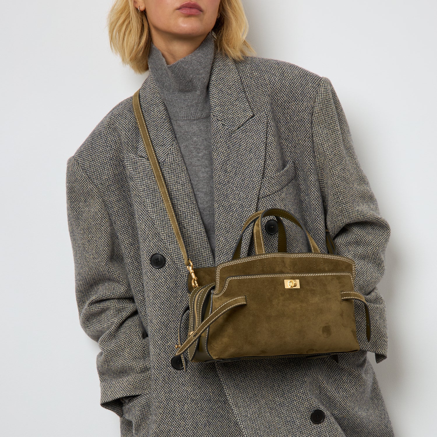Wilson Stitch Cross-body -

          
            Suede in Bonsai Green -
          

          Anya Hindmarch UK
