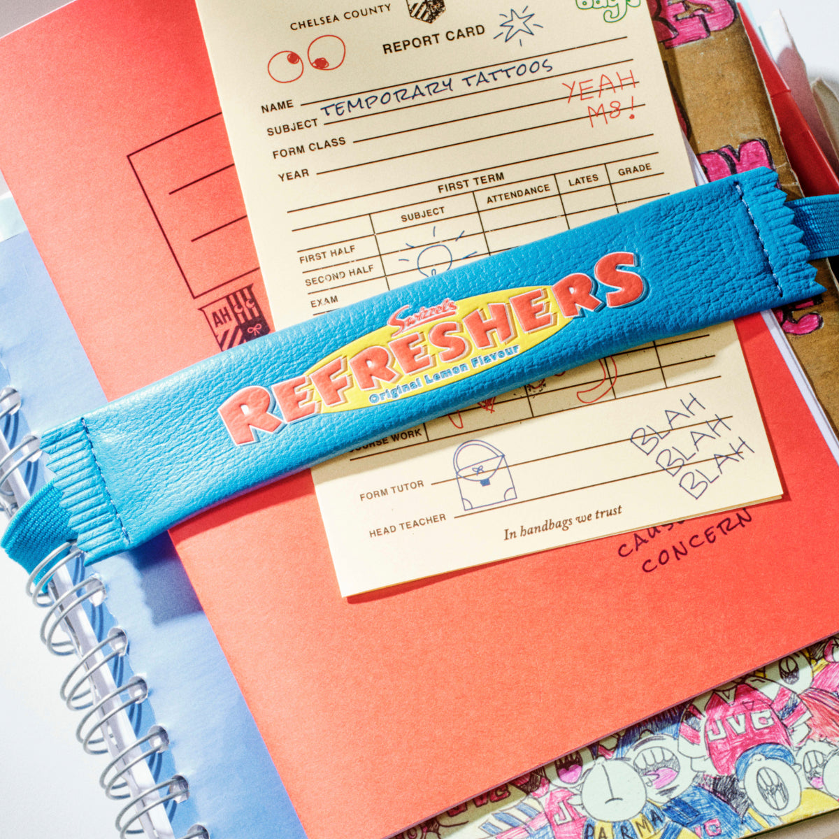 Anya Brands Refreshers Pen Case Bookmark -

          
            Calf Leather in Sea Blue -
          

          Anya Hindmarch UK
