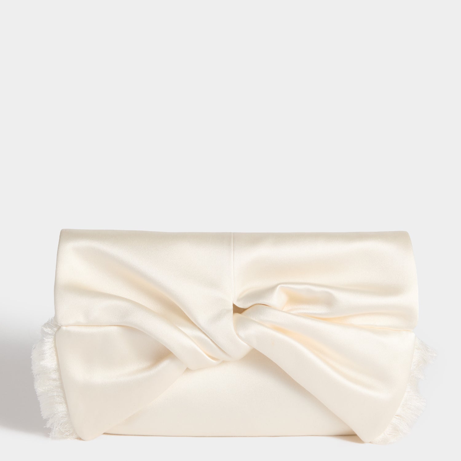 Bow Clutch -

          
            Double Satin in Ivory -
          

          Anya Hindmarch UK
