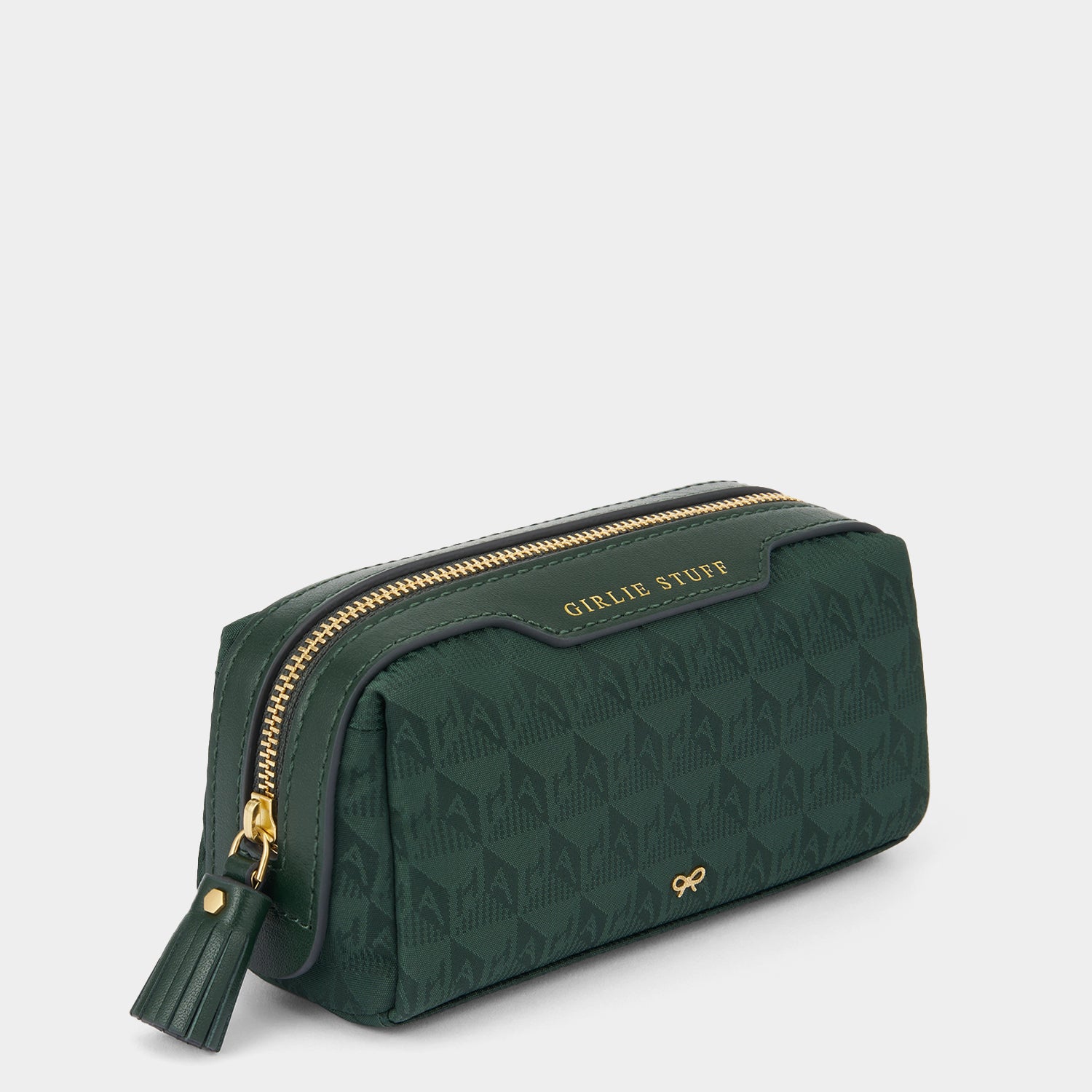 Logo Girlie Stuff Pouch -

                  
                    Nylon Jacquard in Dark Holly -
                  

                  Anya Hindmarch UK
