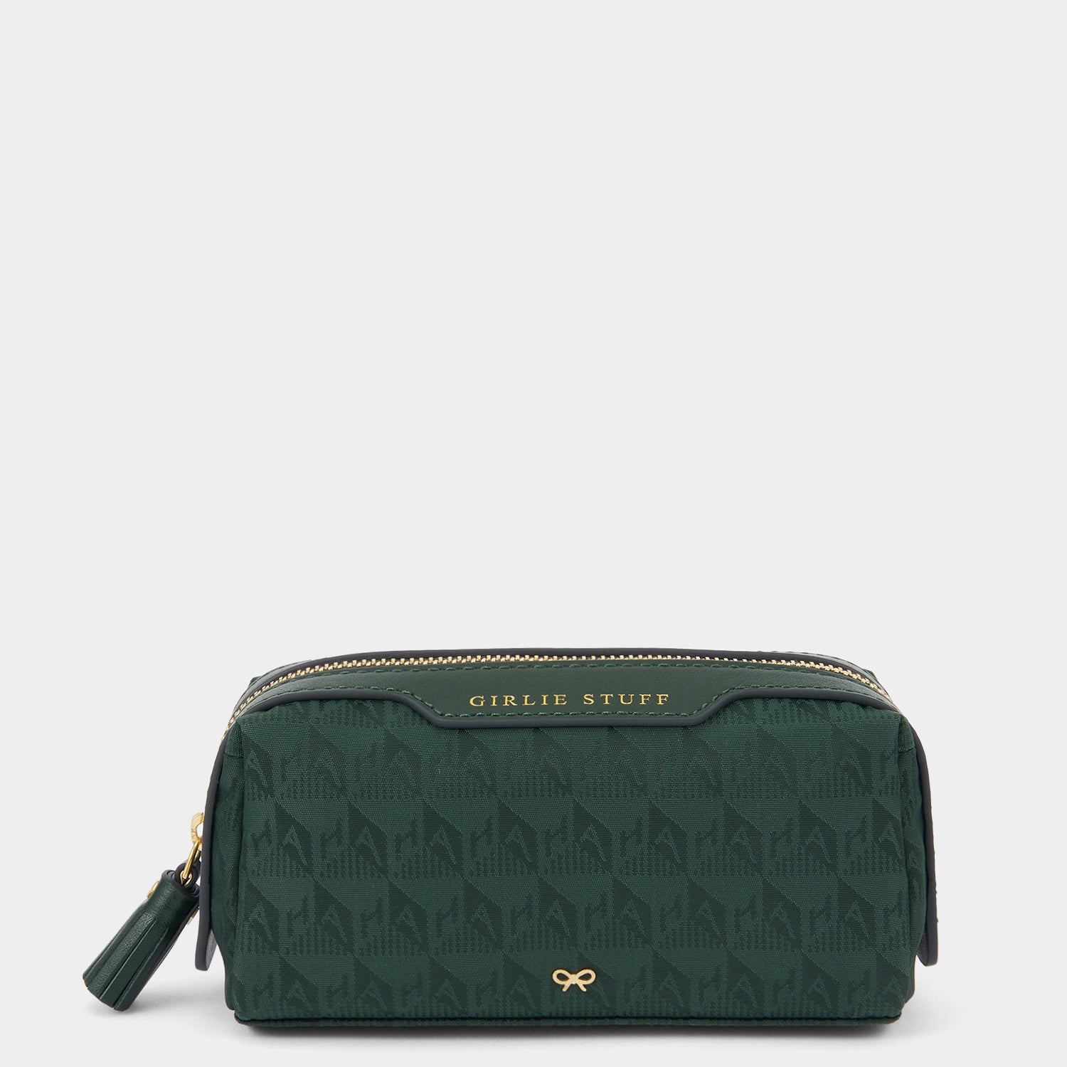 Logo Girlie Stuff Pouch -

                  
                    Nylon Jacquard in Dark Holly -
                  

                  Anya Hindmarch UK
