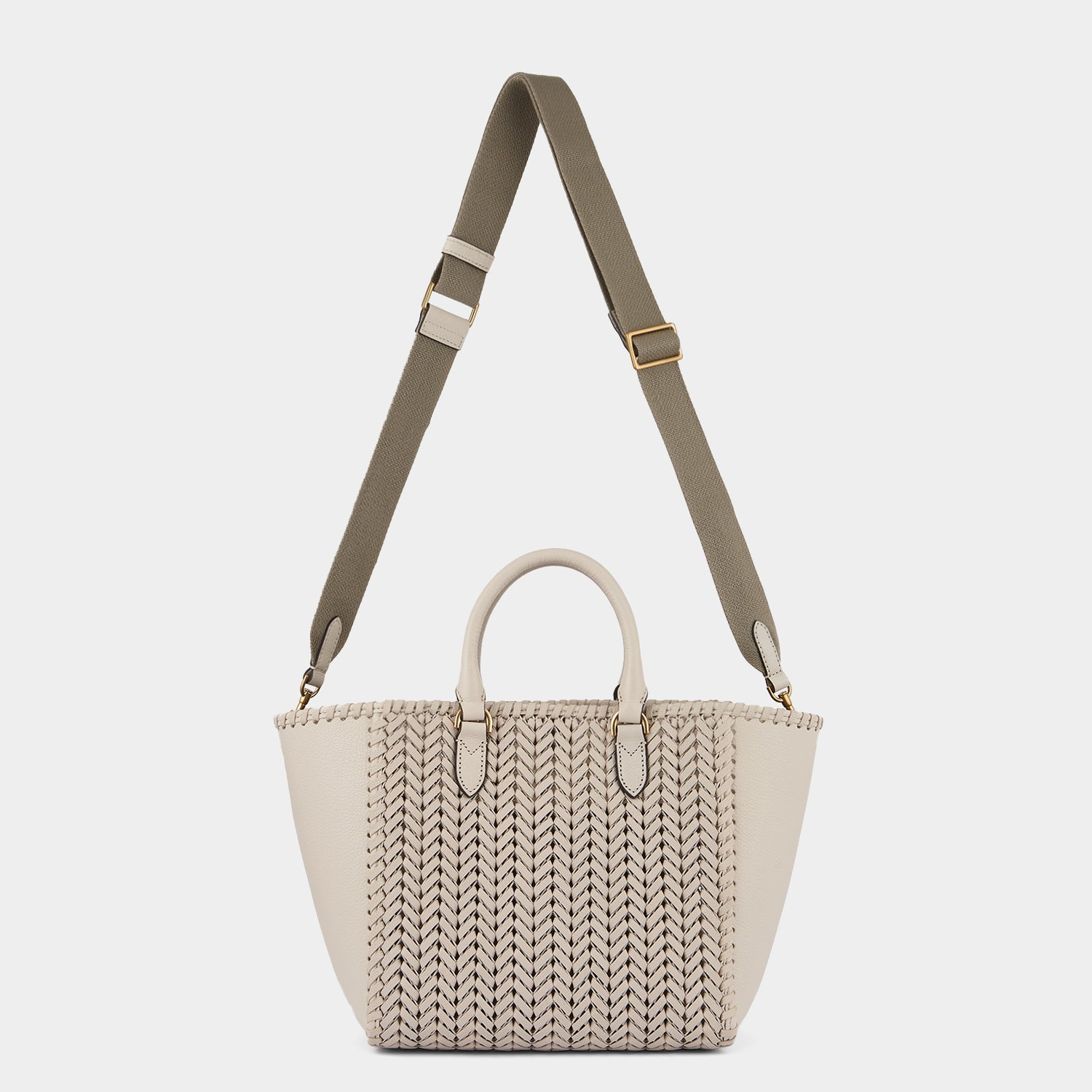 Neeson Multi Pocket Small Square Tote -

                  
                    Capra Leather in Chalk -
                  

                  Anya Hindmarch UK
