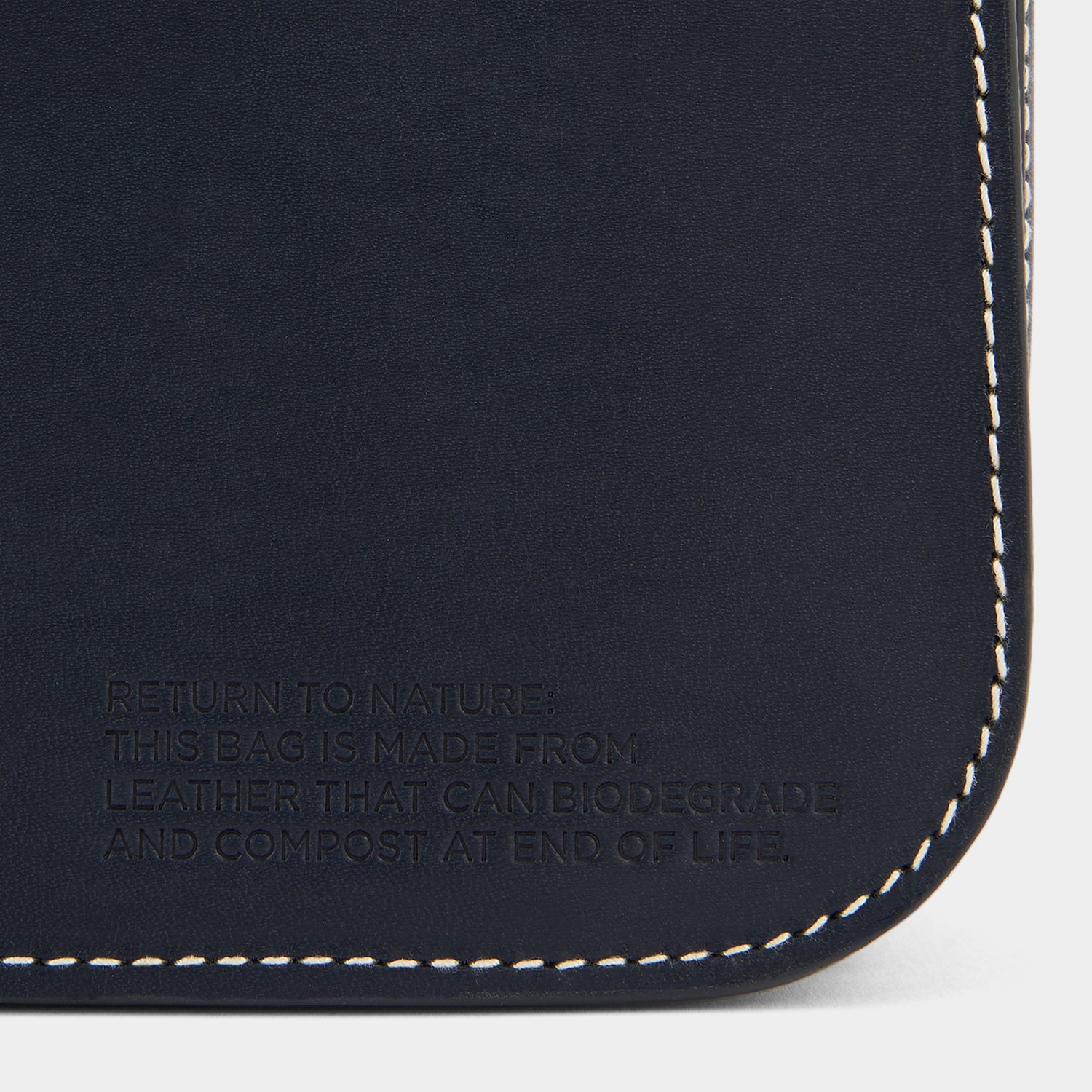 Return to Nature Shoulder Bag -

                  
                    Compostable Leather in Marine -
                  

                  Anya Hindmarch UK
