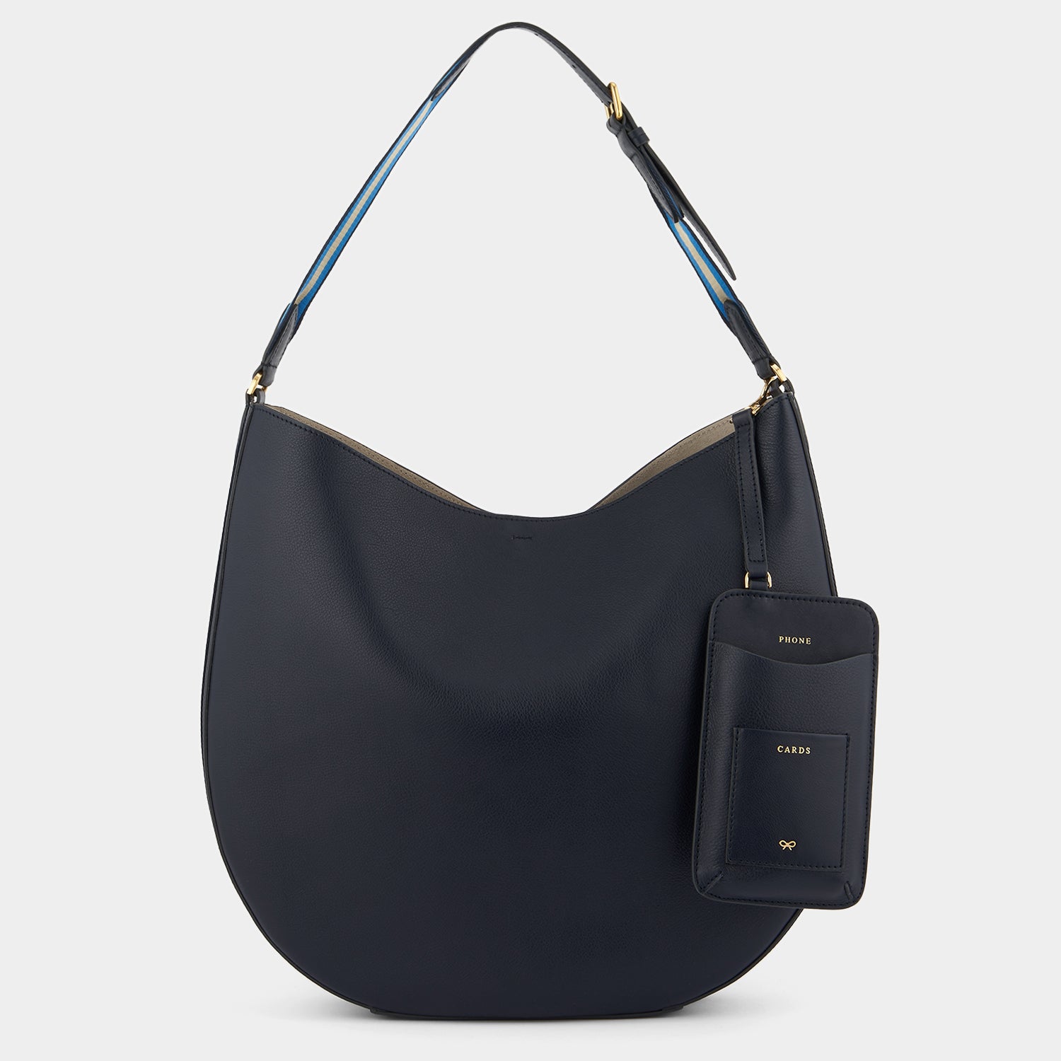 Nastro Hobo -

                  
                    Leather in marine -
                  

                  Anya Hindmarch UK

