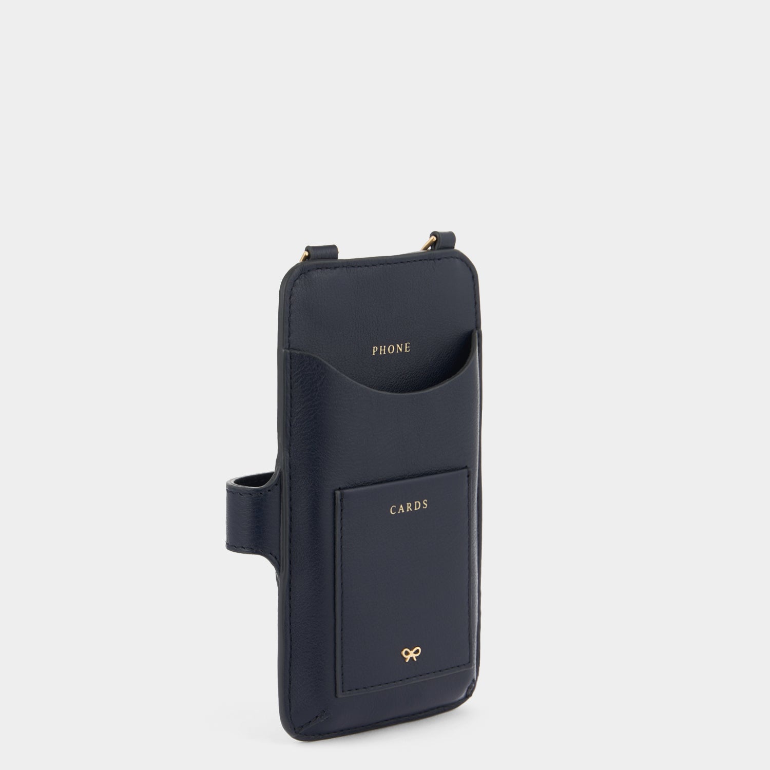 Nastro Phone Pouch On Strap -

                  
                    Leather in marine -
                  

                  Anya Hindmarch UK
