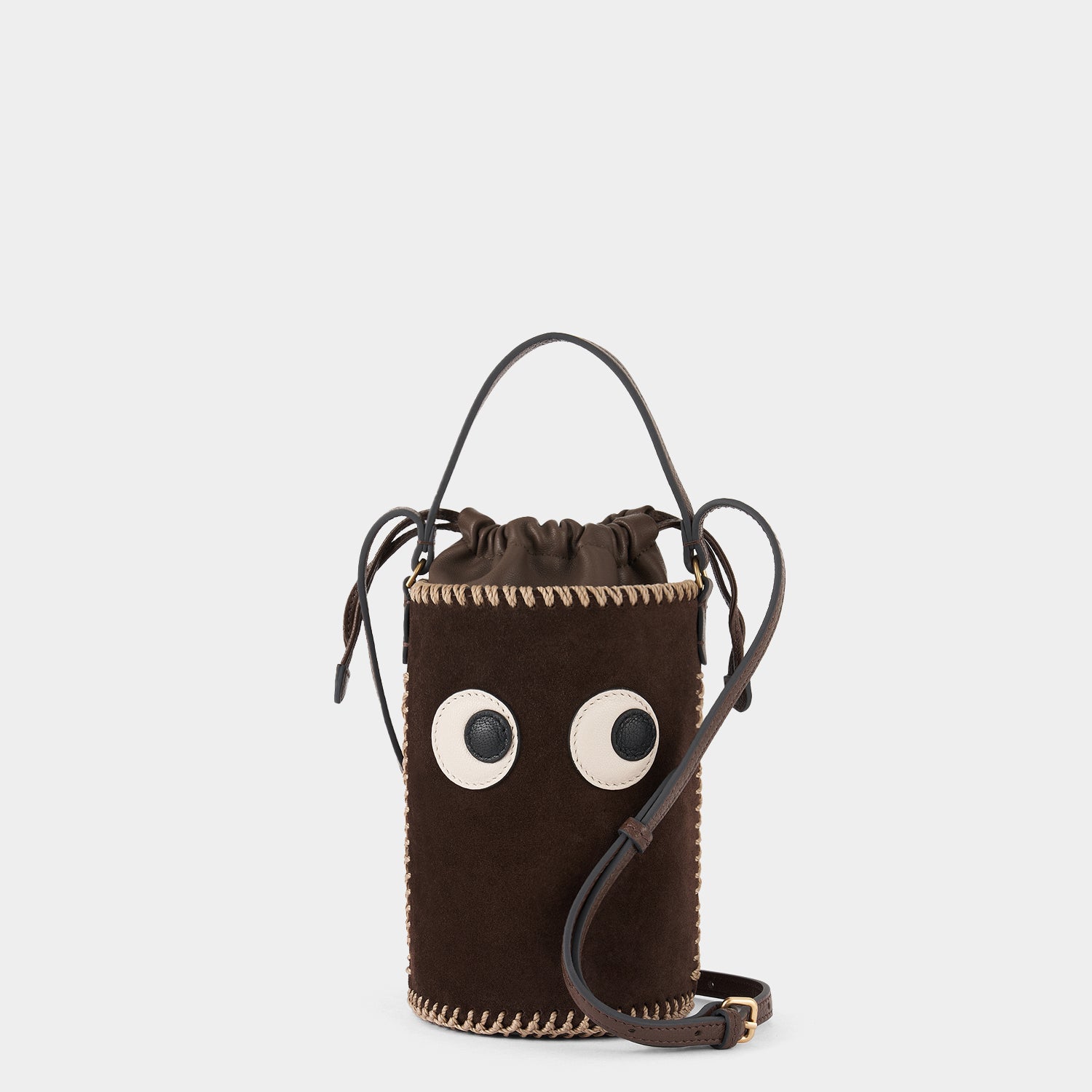 Mini Eyes Cross-body -

                  
                    Suede in Truffle -
                  

                  Anya Hindmarch UK
