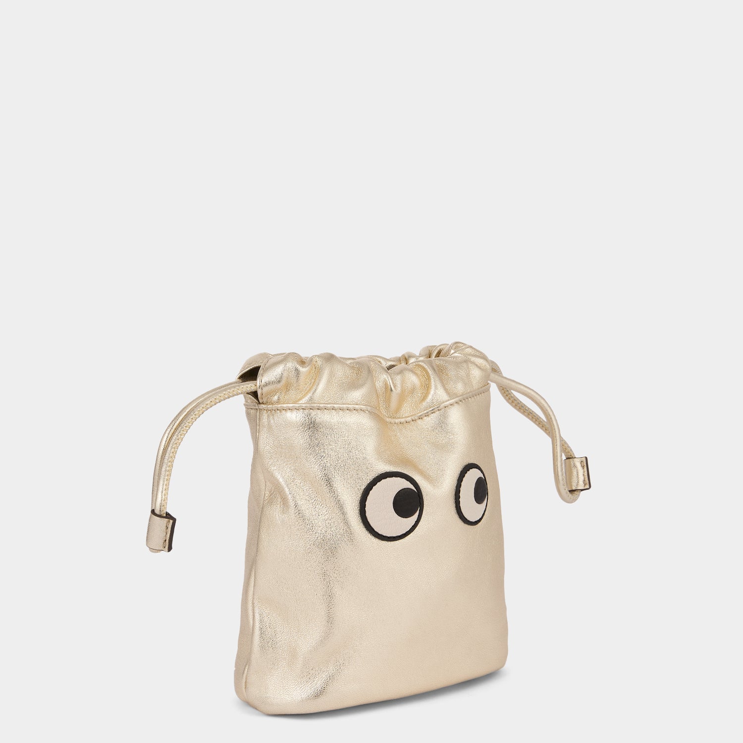 Eyes Drawstring Pouch -

                  
                    Metallic Leather in Light Gold -
                  

                  Anya Hindmarch UK
