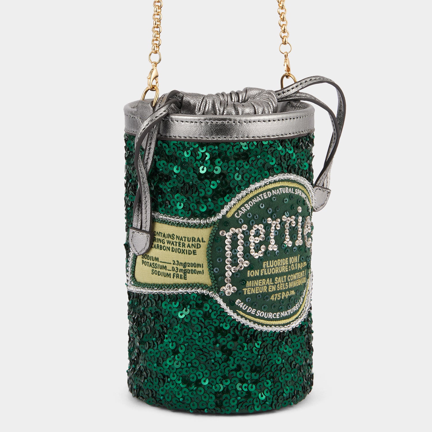 Anya Brands Perrier Mini Bucket Bag -

                  
                    Sequins in Bottle Green -
                  

                  Anya Hindmarch UK

