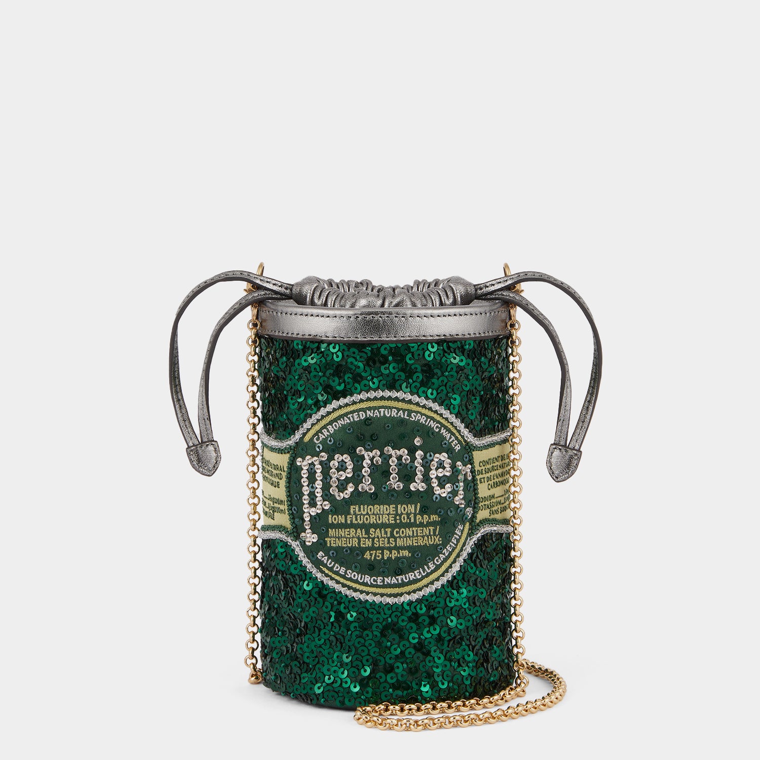 Anya Brands Perrier Mini Bucket Bag -

                  
                    Sequins in Bottle Green -
                  

                  Anya Hindmarch UK
