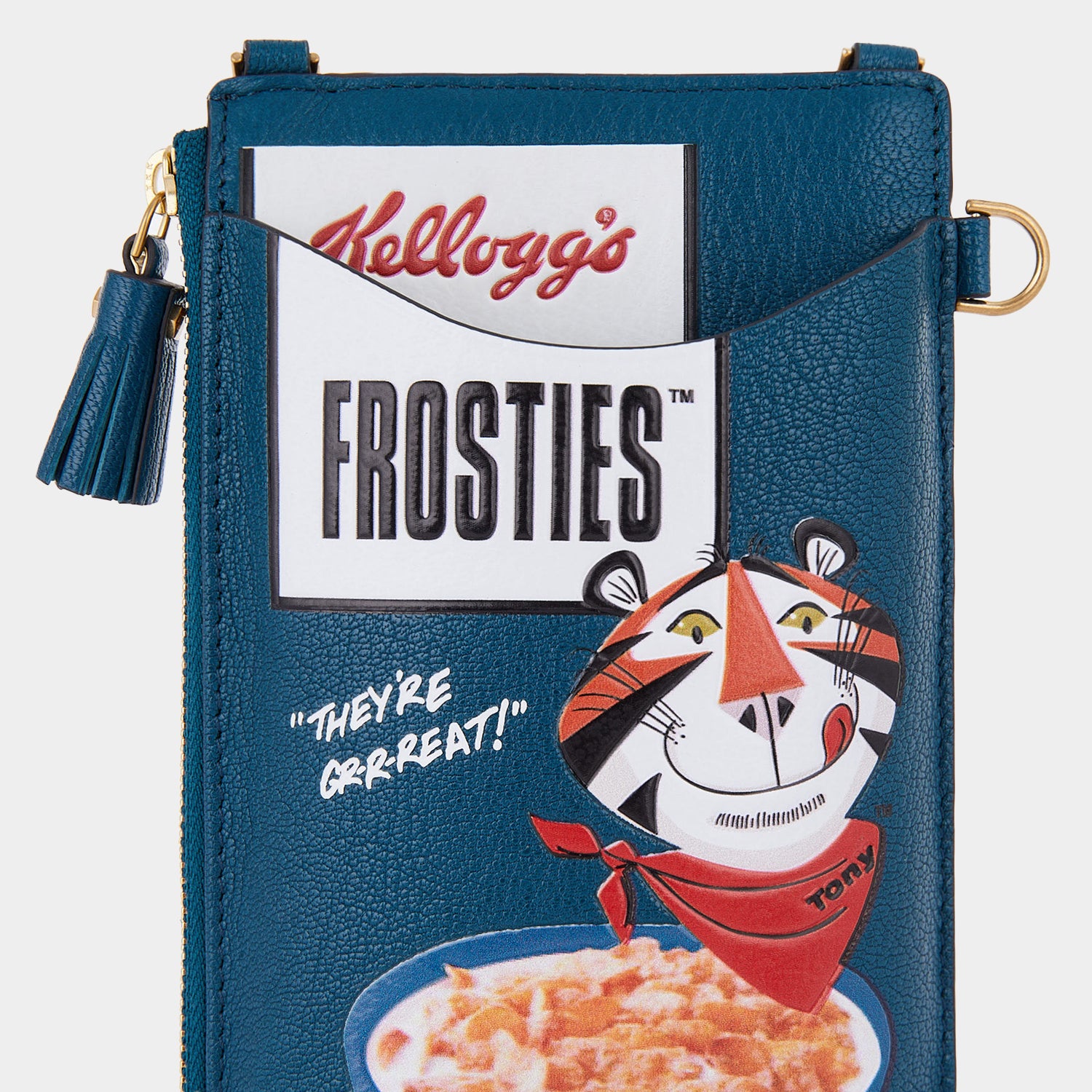 Anya Brands Frosties Zip Phone Pouch on Strap -

                  
                    Shiny Capra Leather in Light Petrol -
                  

                  Anya Hindmarch UK
