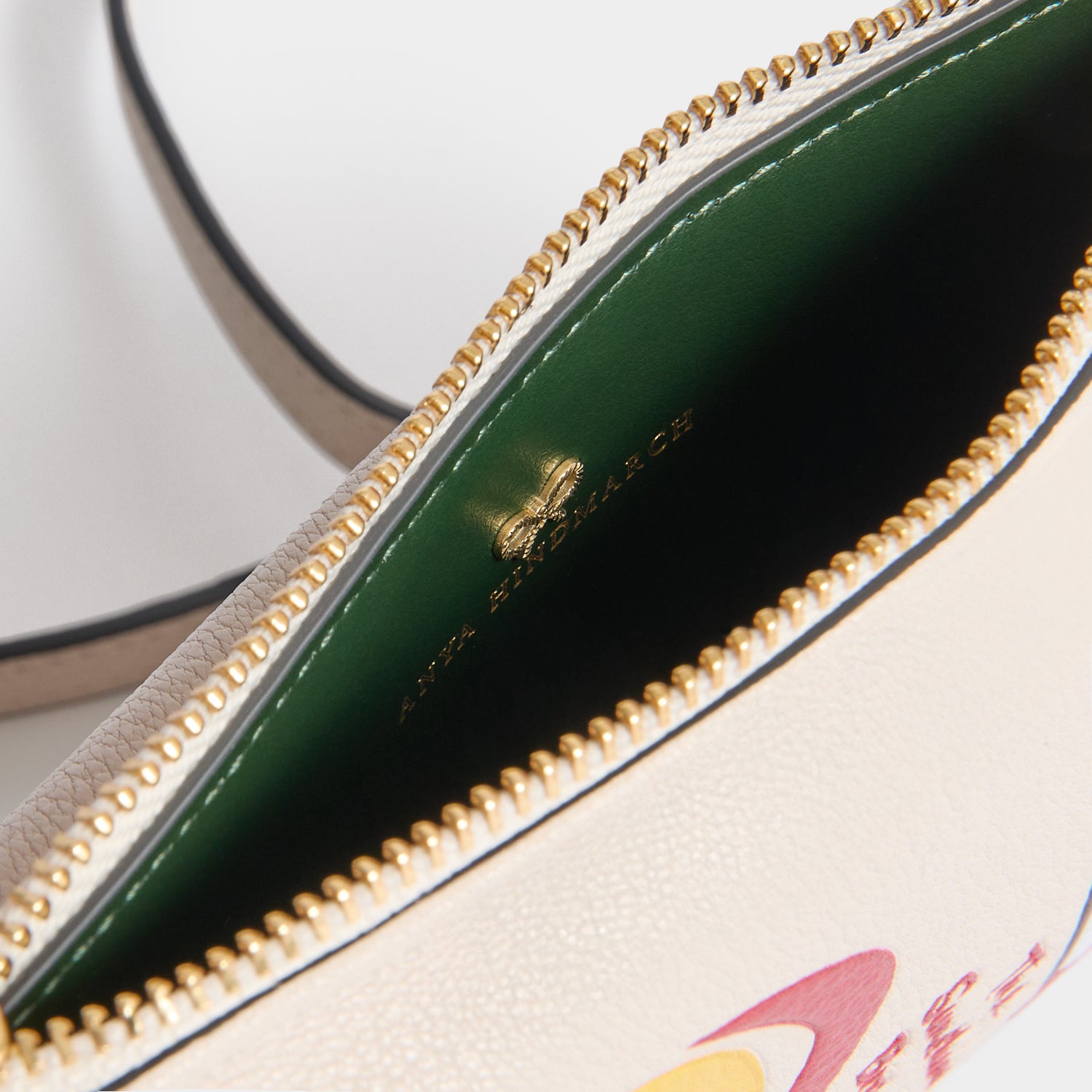 Anya Brands Corn Flakes Zip Phone Pouch on Strap | Anya Hindmarch