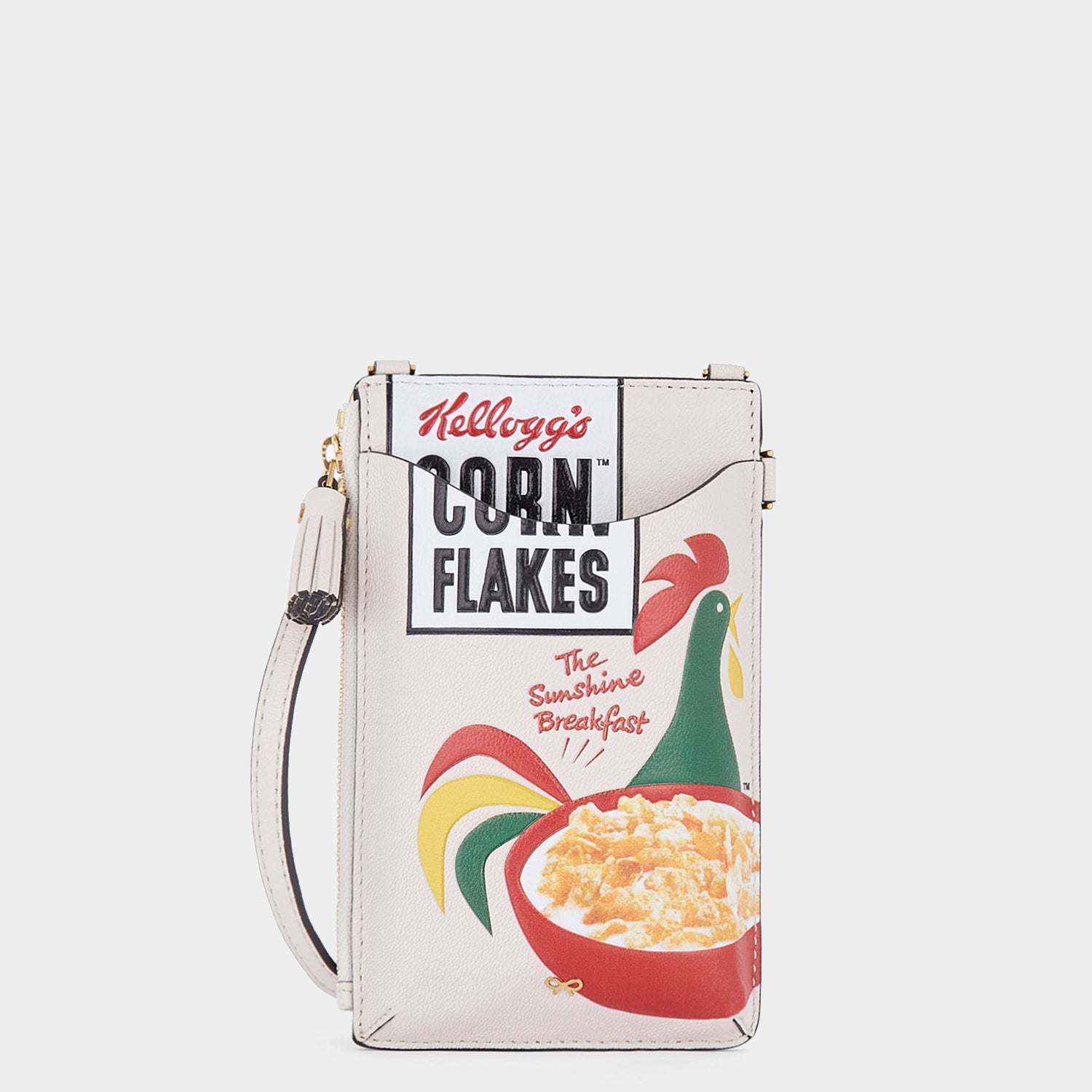 Anya Brands Corn Flakes Zip Phone Pouch on Strap -

                  
                    Shiny Capra Leather in Chalk -
                  

                  Anya Hindmarch UK
