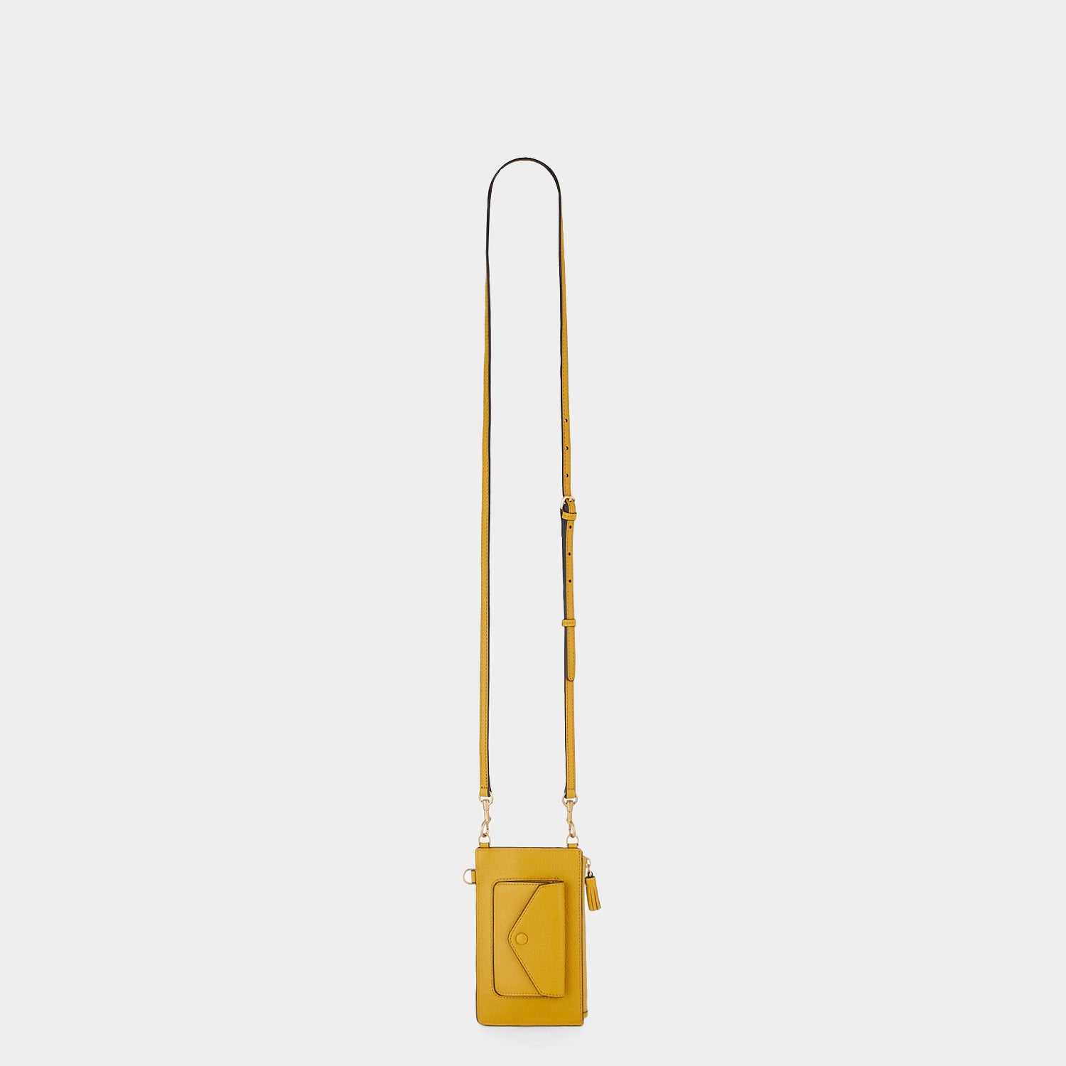 Anya Brands Coco Pops Zip Phone Pouch on Strap -

                  
                    Shiny Capra Leather in Mustard -
                  

                  Anya Hindmarch UK
