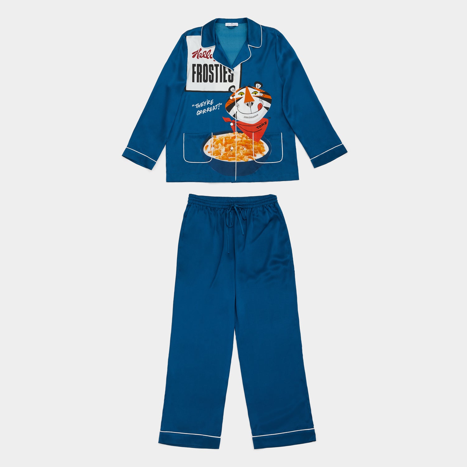 Anya Brands Frosties Pyjamas -

                  
                    Silk in Petrol Blue -
                  

                  Anya Hindmarch UK
