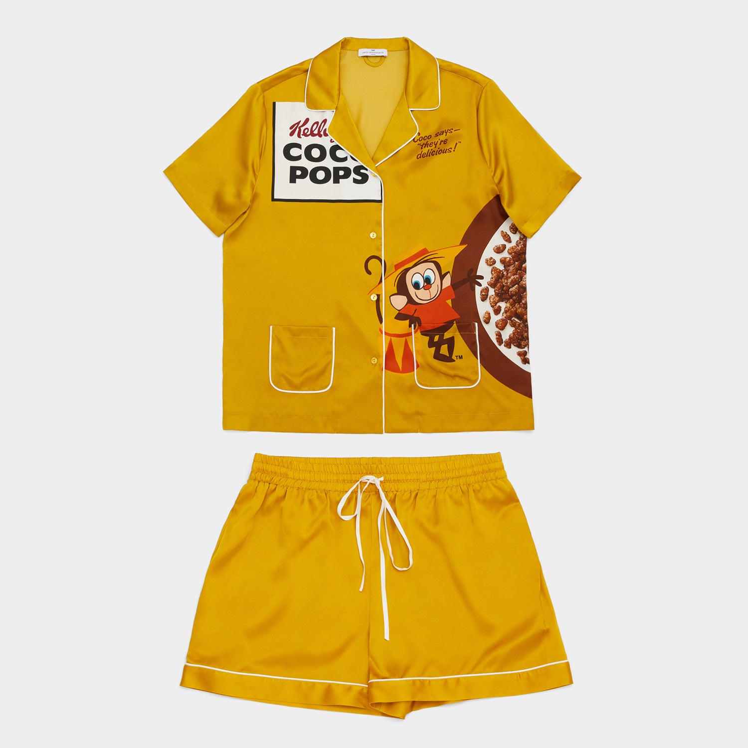 Anya Brands Coco Pops Short Pyjamas -

                  
                    Silk in Yellow -
                  

                  Anya Hindmarch UK
