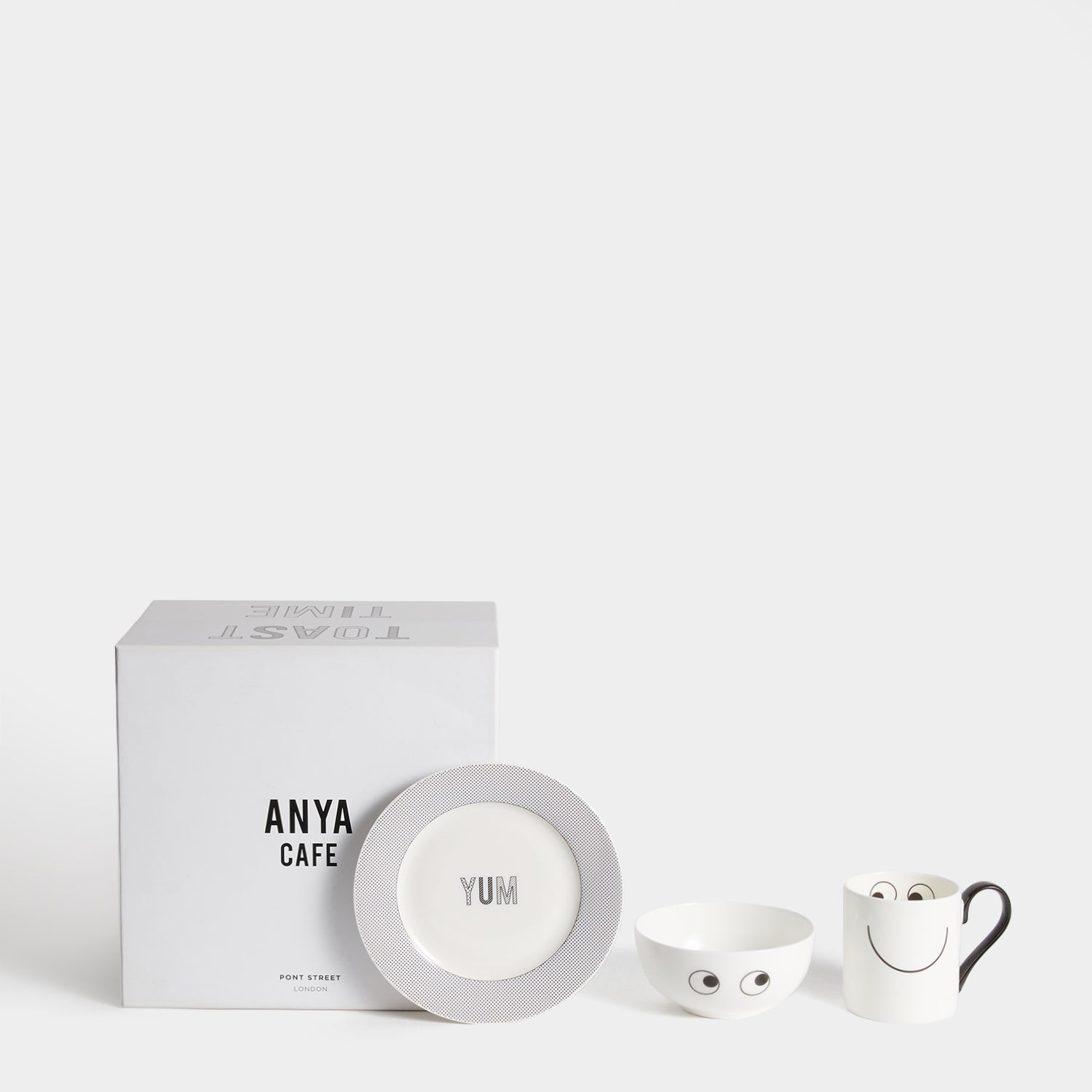 Eyes Breakfast Set -

          
            Bone China in White -
          

          Anya Hindmarch UK
