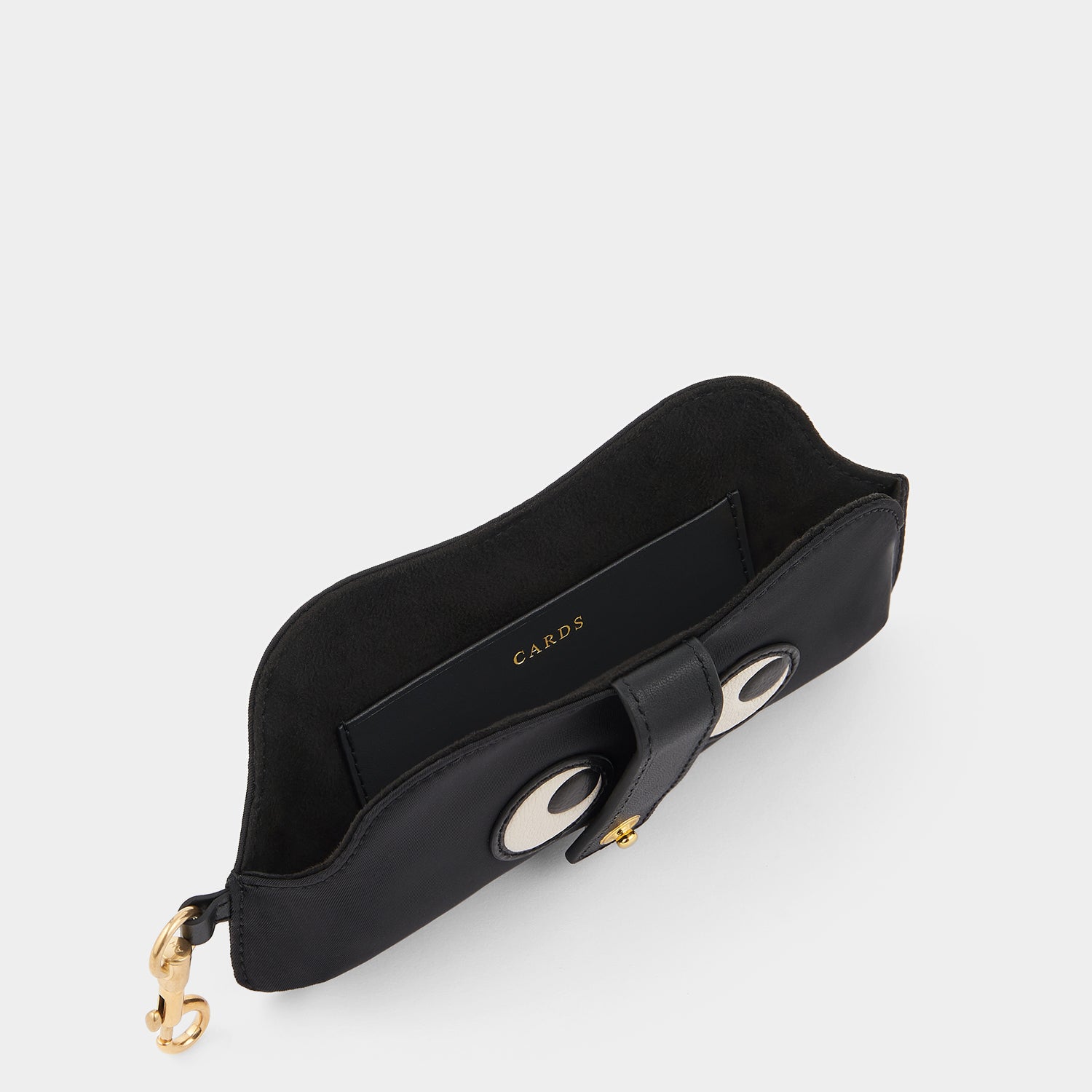 Eyes Sunglasses Holder -

                  
                    Econyl® Regenerated Nylon in Black -
                  

                  Anya Hindmarch UK
