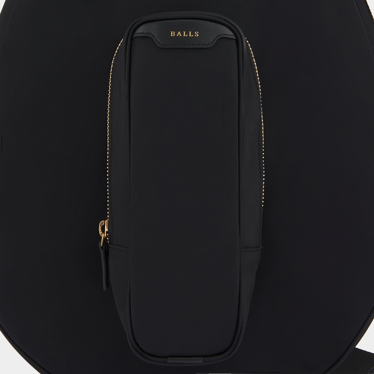 Tennis Racquet Cover -

                  
                    Econyl® Regenerated Nylon in Black -
                  

                  Anya Hindmarch UK
