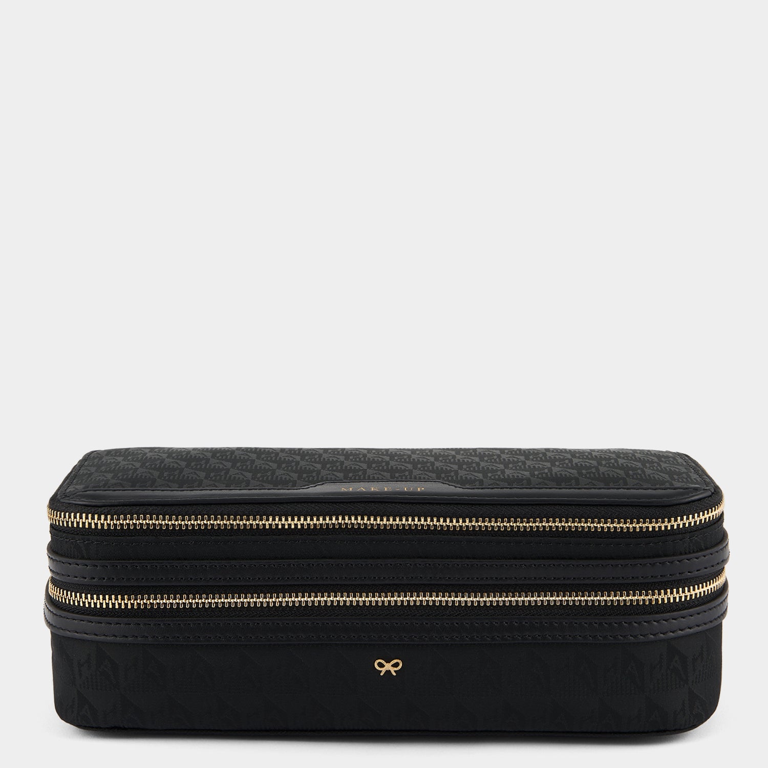 Logo Make-Up Pouch -

                  
                    Jacquard Nylon in Black -
                  

                  Anya Hindmarch UK
