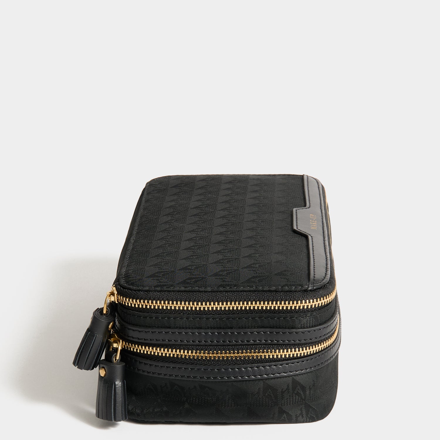 Logo Make-Up Pouch -

          
            Jacquard Nylon in Black -
          

          Anya Hindmarch UK
