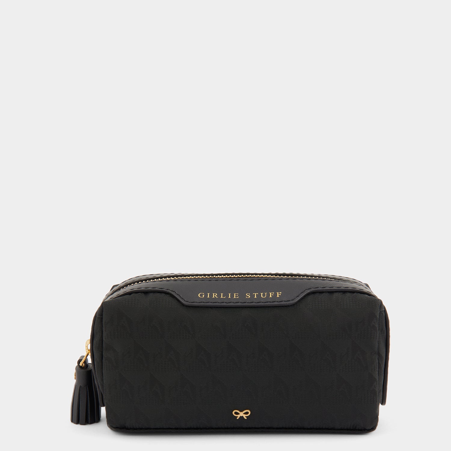 Logo Girlie Stuff Pouch -

                  
                    Jacquard Nylon in Black -
                  

                  Anya Hindmarch UK
