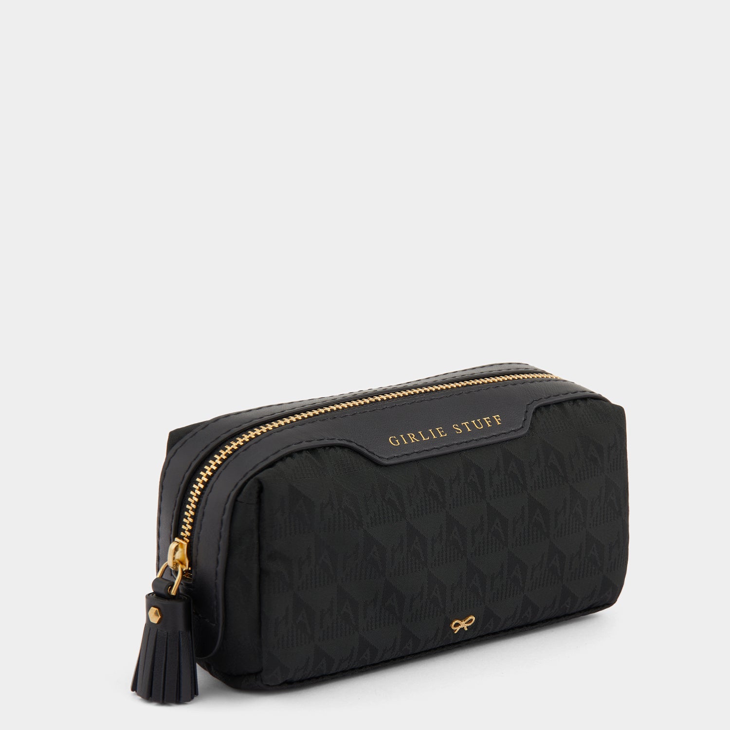 Logo Girlie Stuff Pouch -

                  
                    Jacquard Nylon in Black -
                  

                  Anya Hindmarch UK
