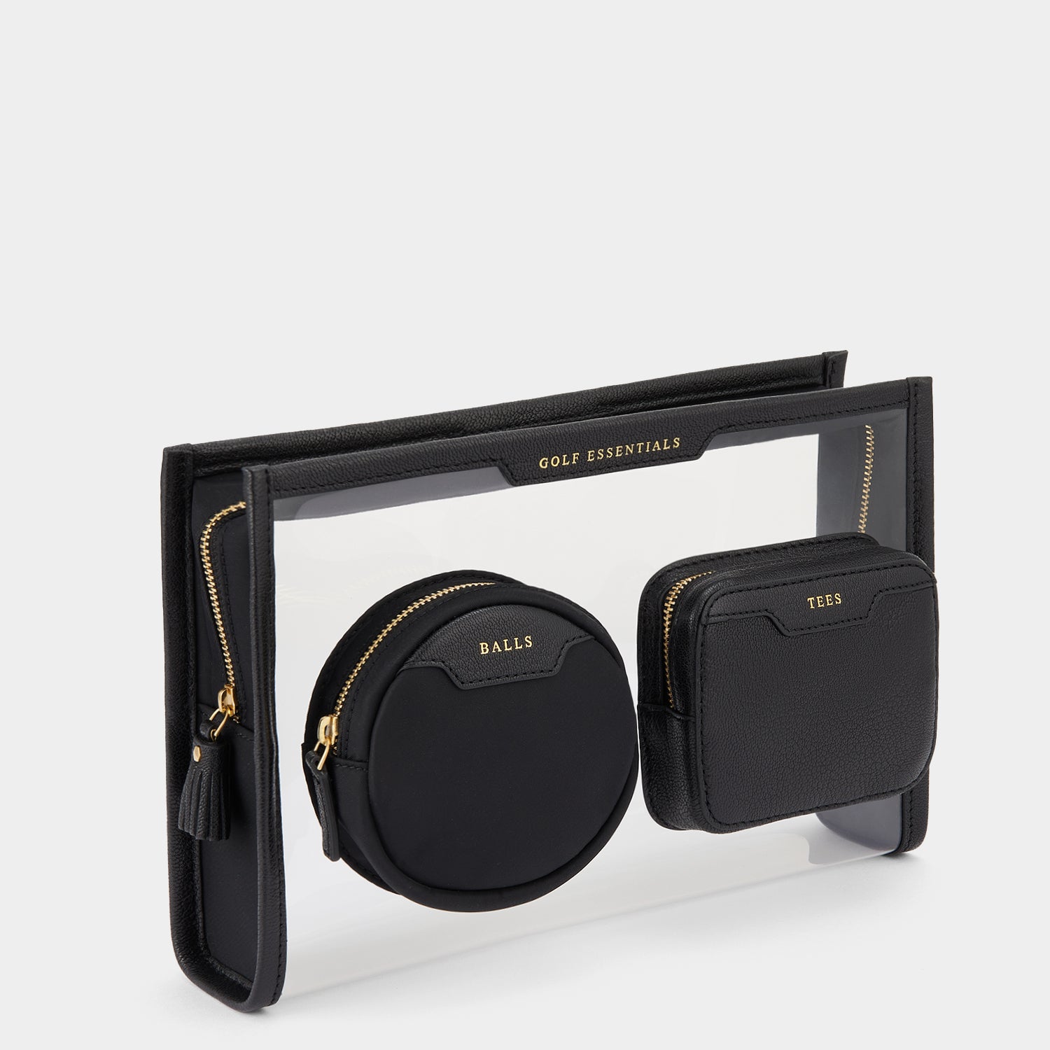 Golf Multi Pocket Pouch -

                  
                    Capra Leather in Black -
                  

                  Anya Hindmarch UK
