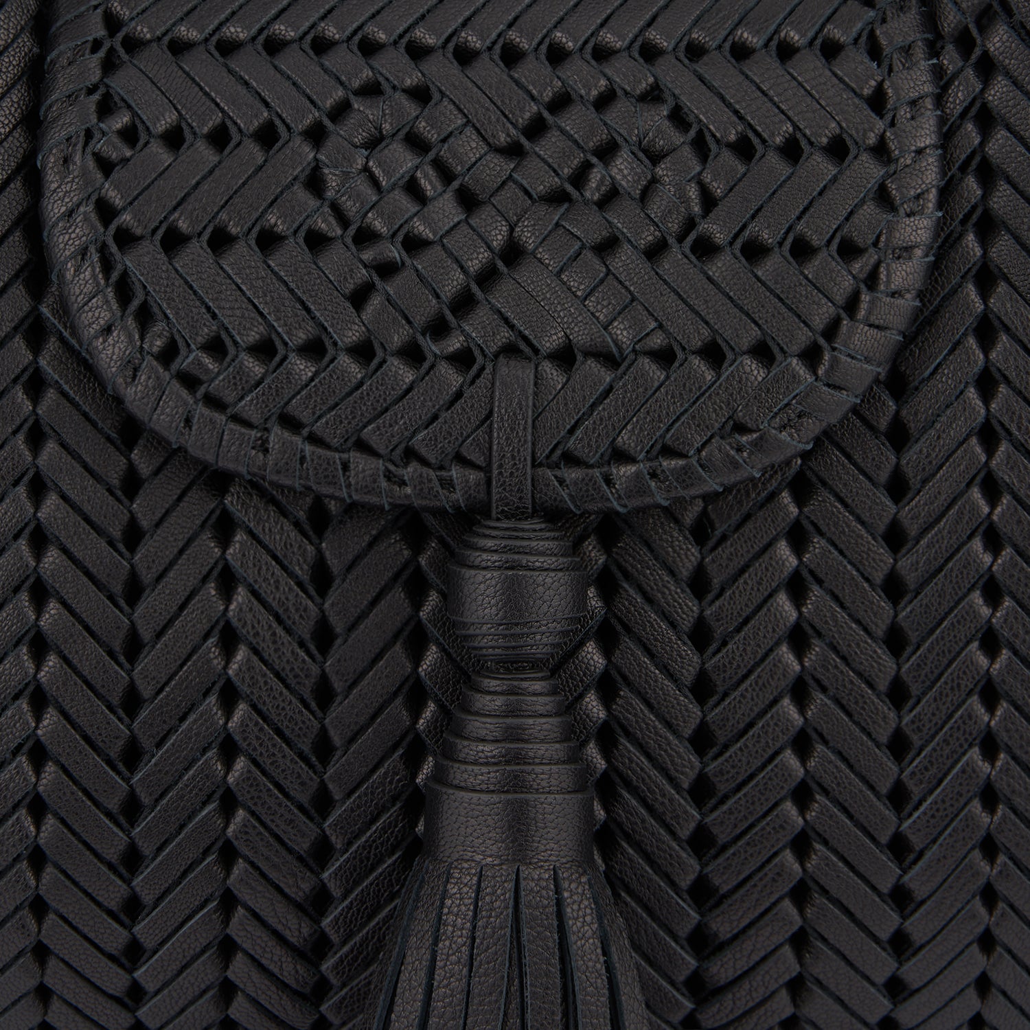 Neeson Tassel Tote -

                  
                    Capra Leather in Black -
                  

                  Anya Hindmarch UK

