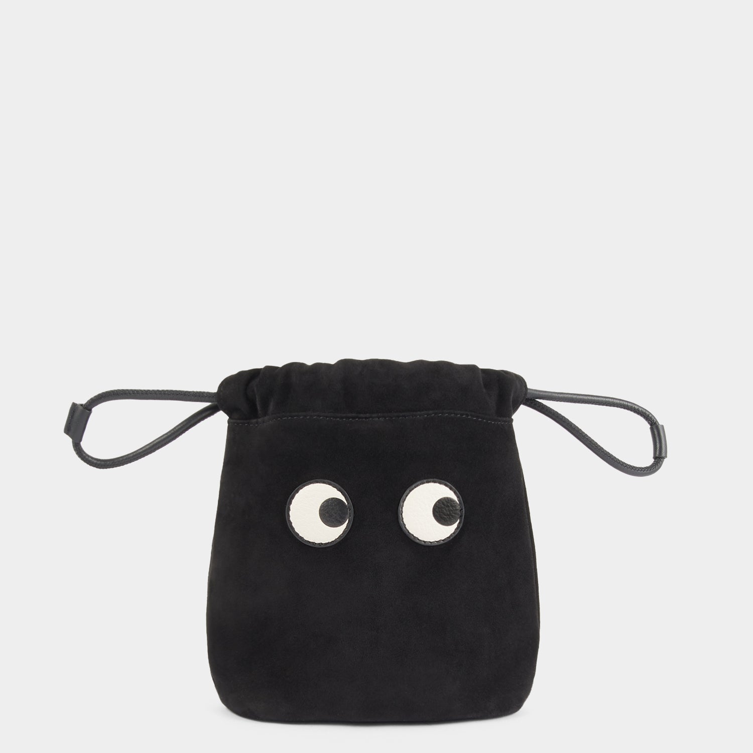 Eyes Drawstring Pouch -

                  
                    Kid Suede in Black -
                  

                  Anya Hindmarch UK
