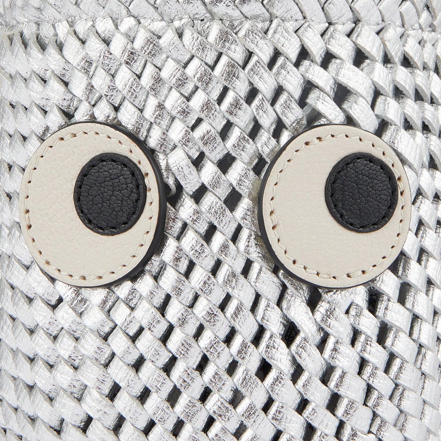 Plaited Mini Eyes Cross-body -

                  
                    Capra Leather in Silver -
                  

                  Anya Hindmarch UK
