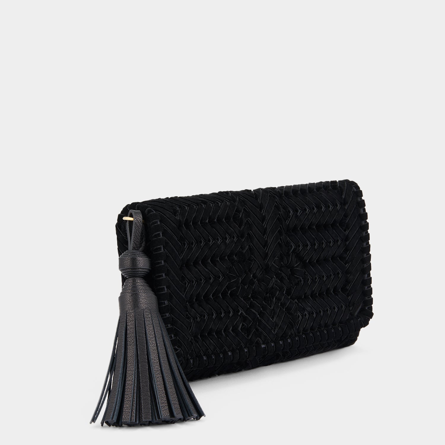 Neeson Velvet Tassel Clutch -

                  
                    Ribbon in Black Velvet -
                  

                  Anya Hindmarch UK
