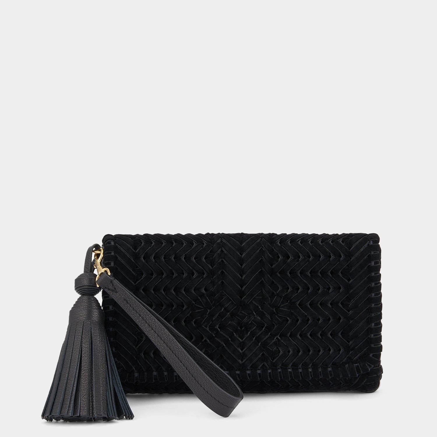 Neeson Velvet Tassel Clutch -

                  
                    Ribbon in Black Velvet -
                  

                  Anya Hindmarch UK
