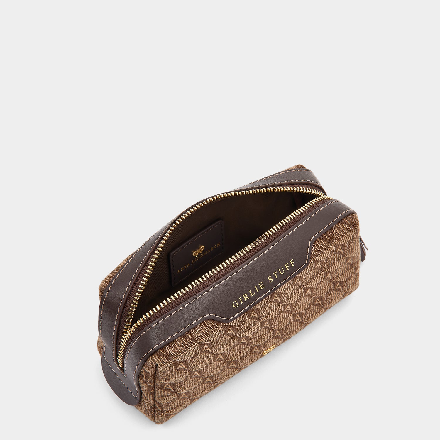 Jacquard Girlie Stuff Pouch -

                  
                    Jacquard in Dark Earth -
                  

                  Anya Hindmarch UK
