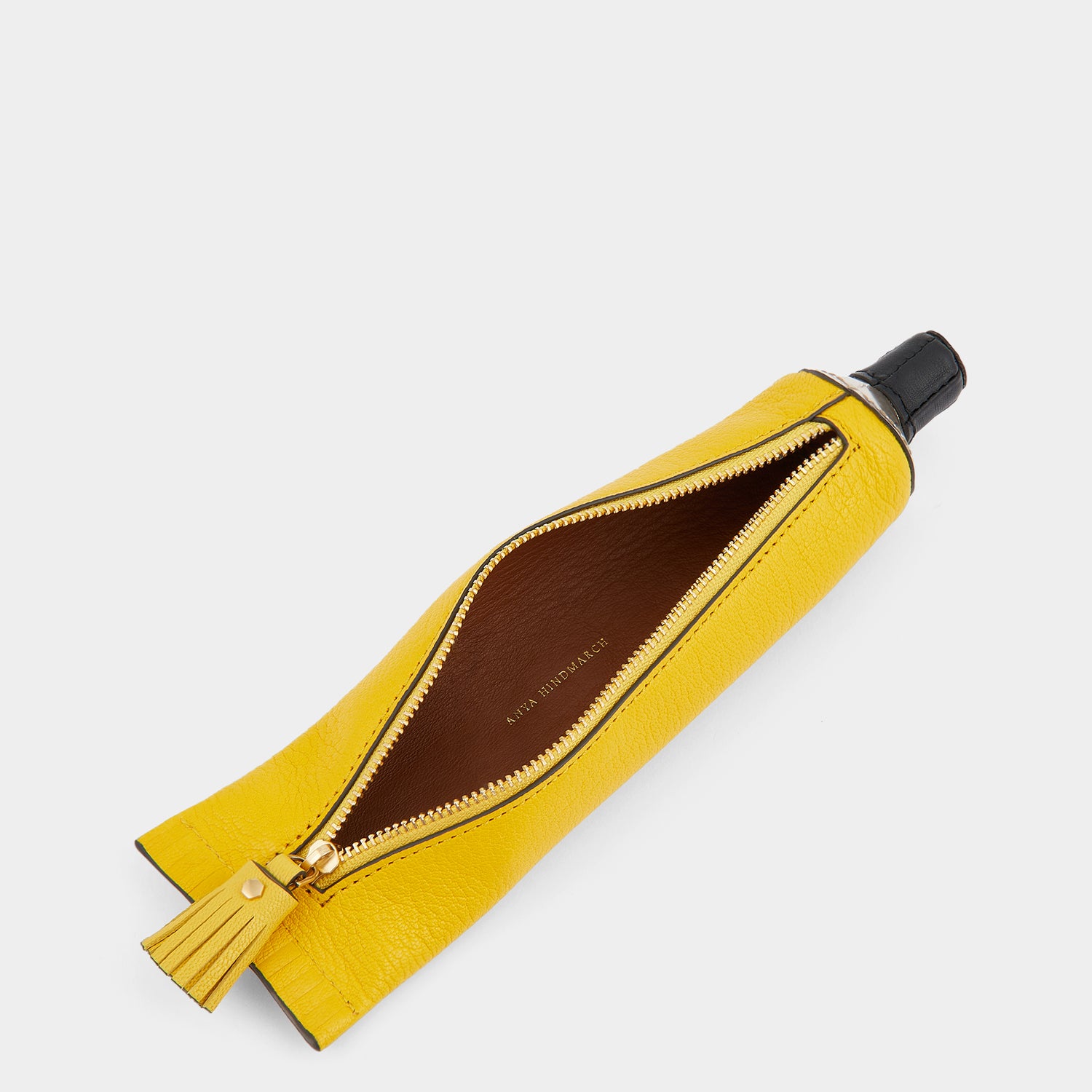Anya Brands UHU Pencil Case -

                  
                    Capra Leather in Yellow -
                  

                  Anya Hindmarch UK
