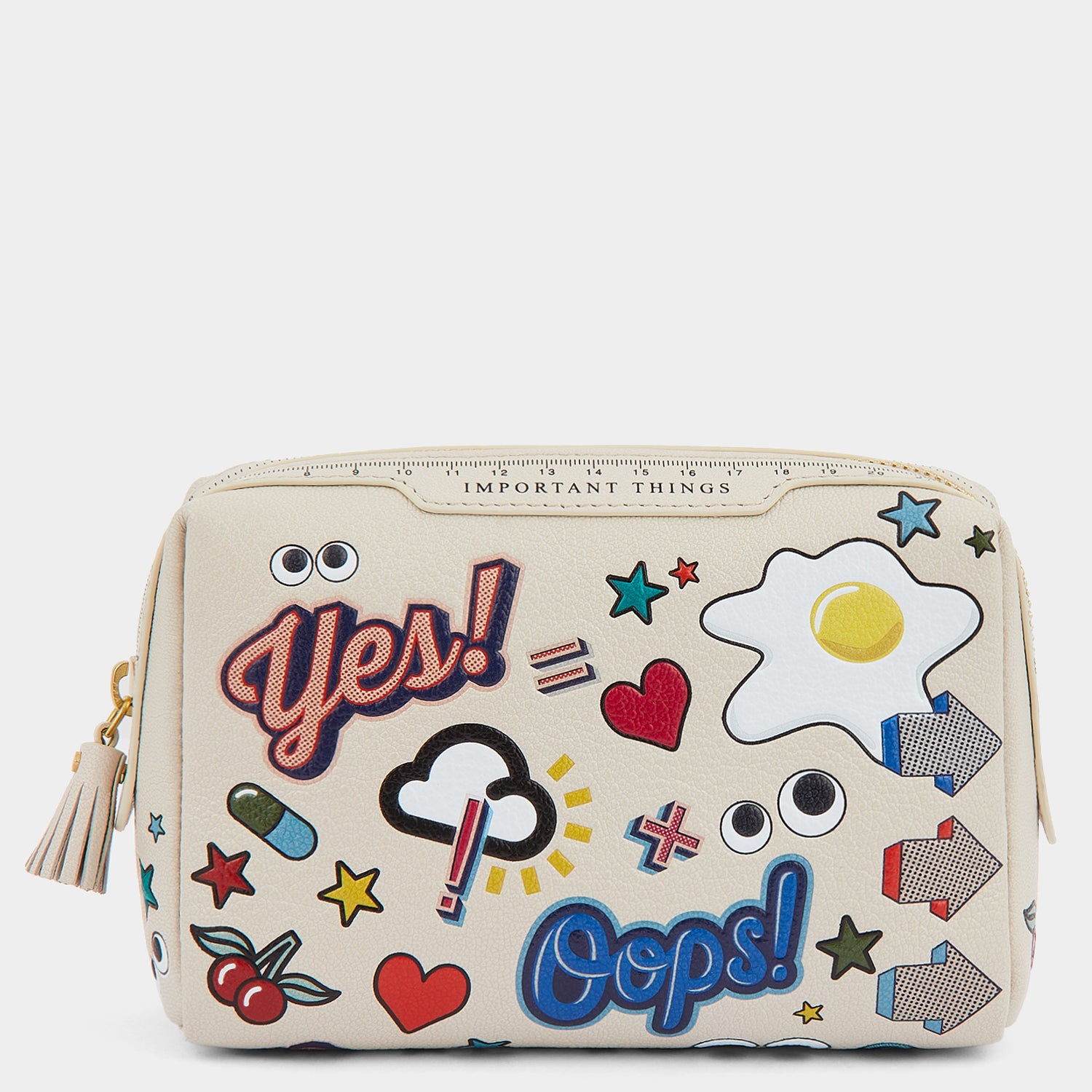 All Over Stickers Important Things -

          
            Shiny Capra Leather in Chalk -
          

          Anya Hindmarch UK
