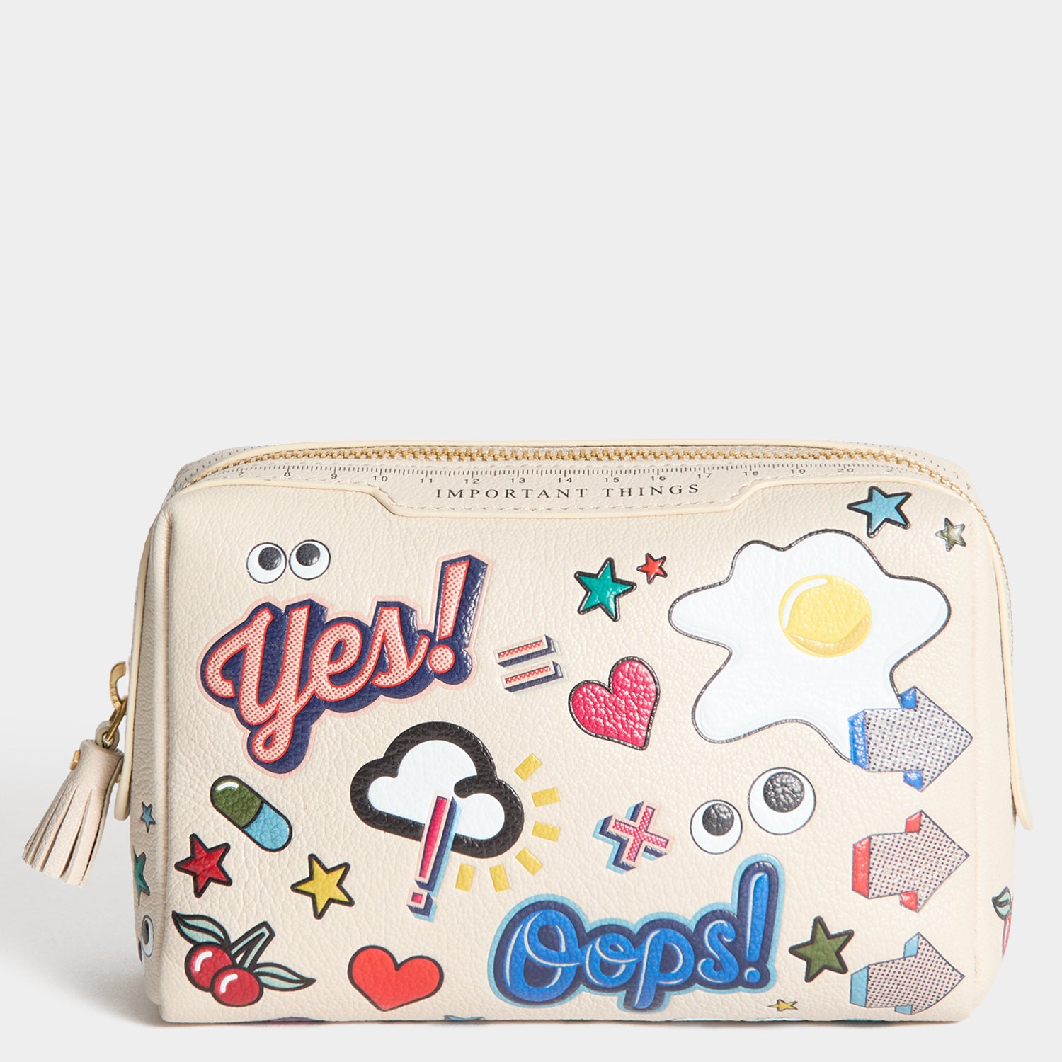 All Over Stickers Important Things -

          
            Shiny Capra Leather in Chalk -
          

          Anya Hindmarch UK

